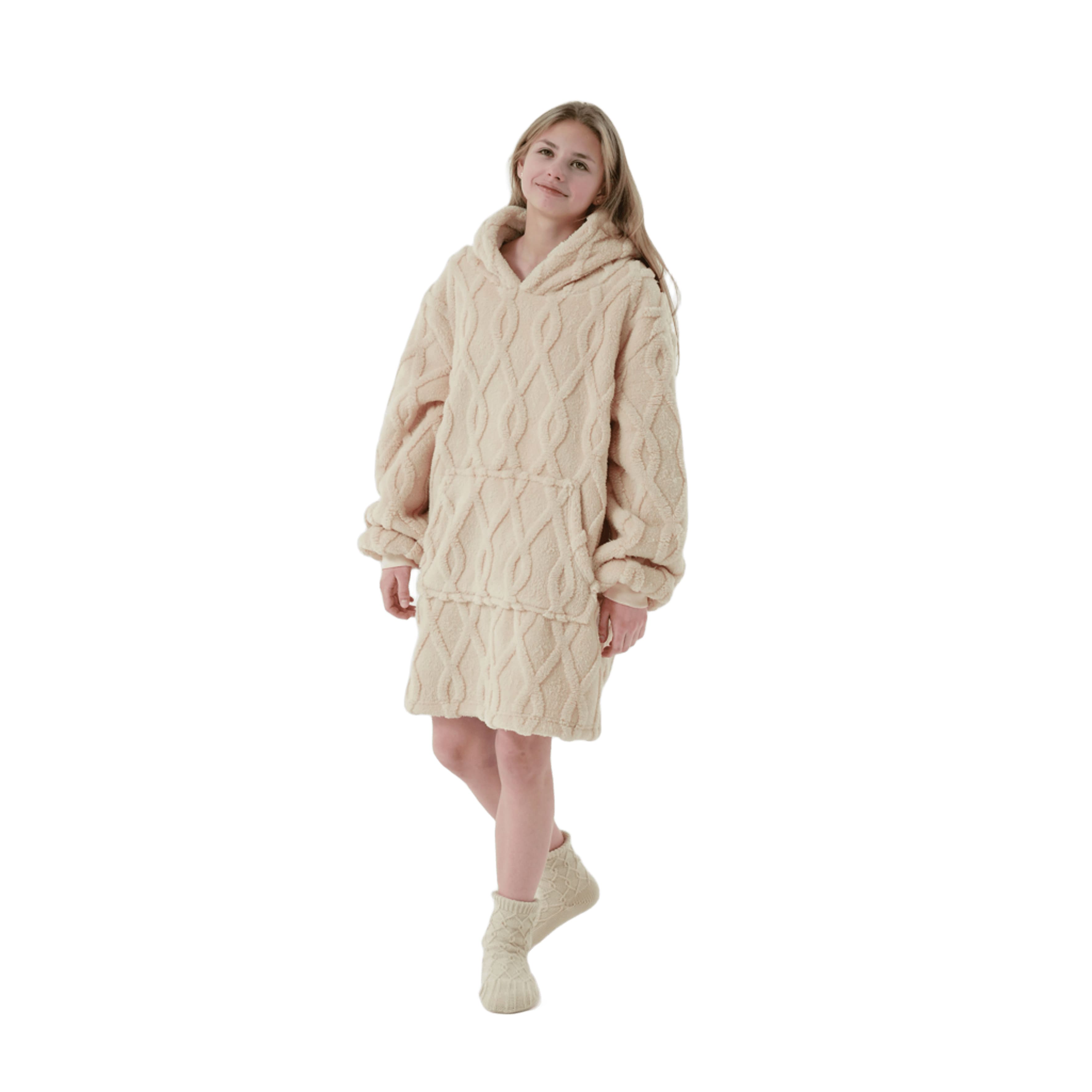 ROSETTA - hoodie 60x90 cm - tieners - Bone White - wit