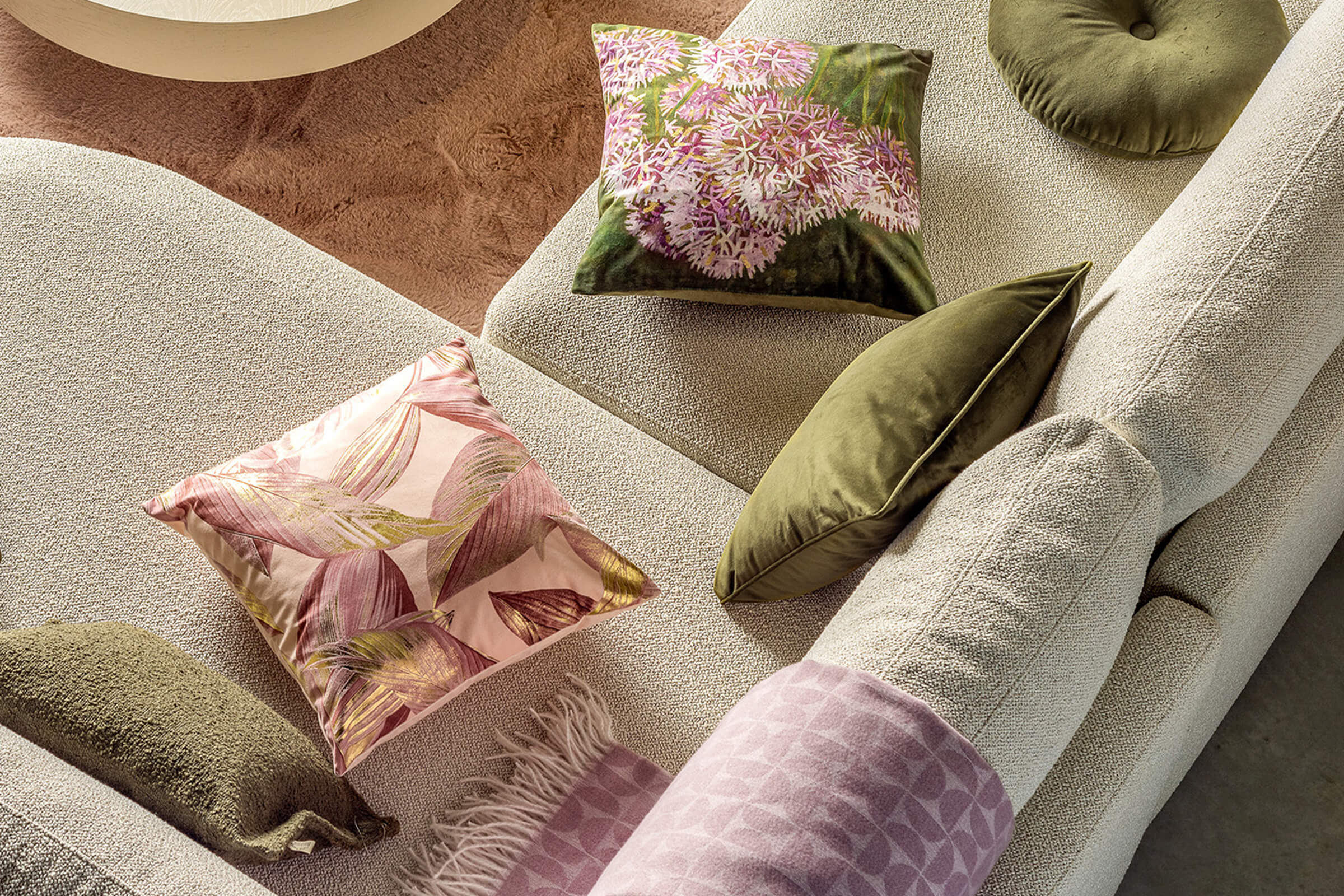 MAYSA - Kussenhoes 45x45 cm - Chintz Rose - multicolor roze