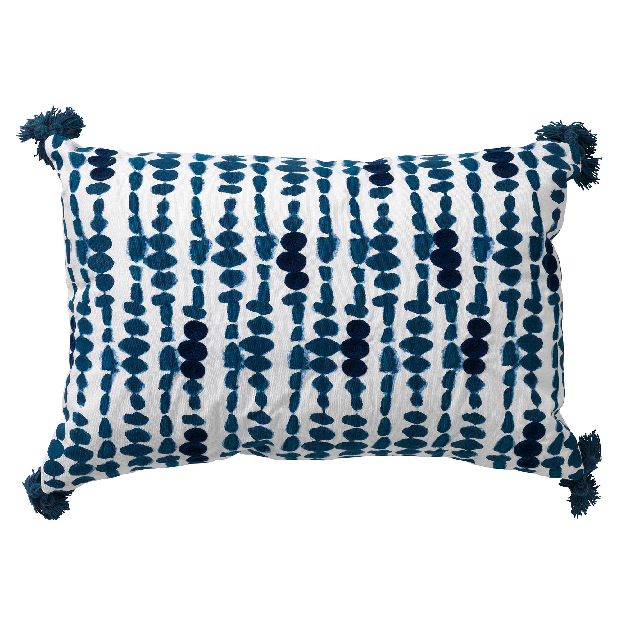 CUBA - Sierkussen van katoen 40x60 cm Provincial Blue - blauw