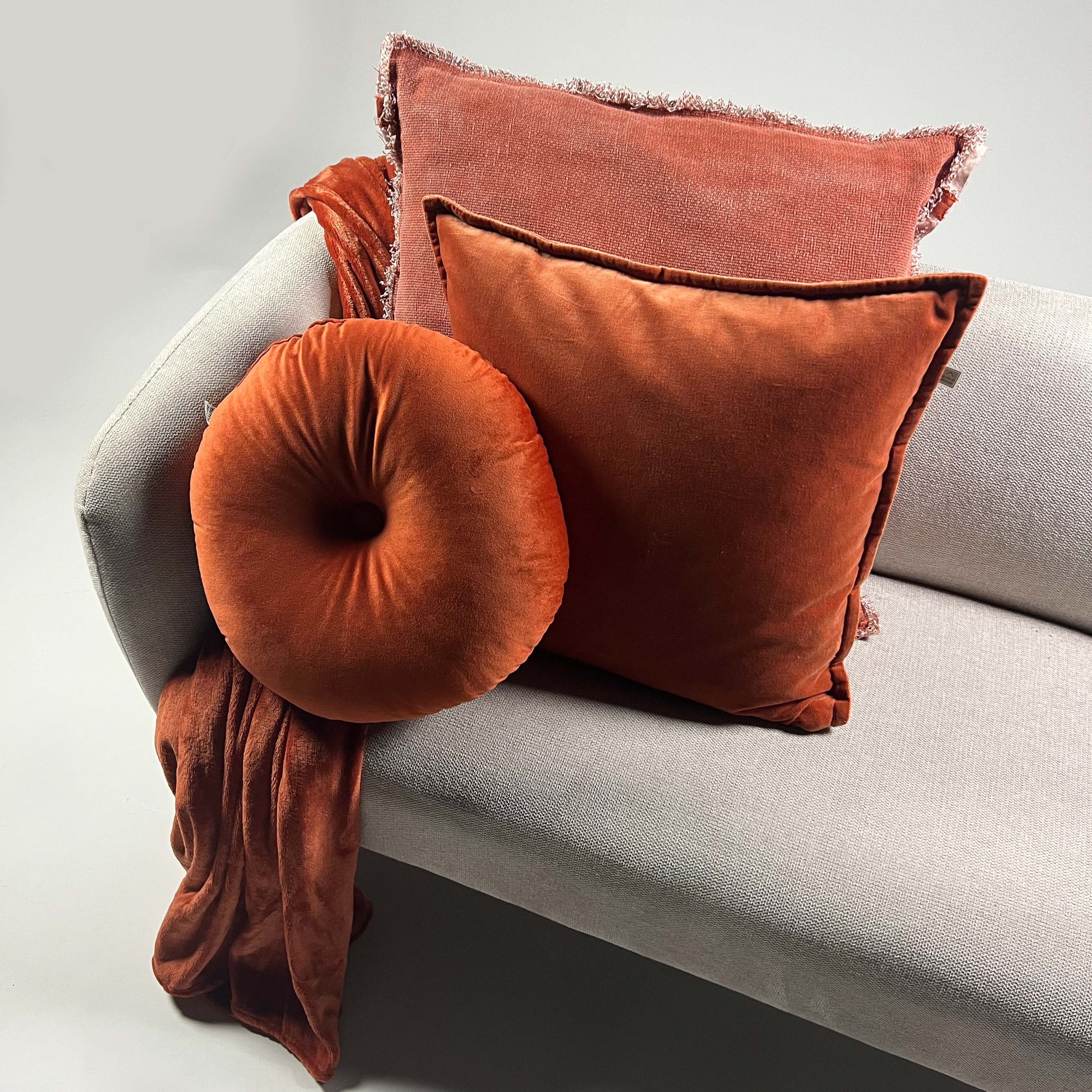 BILLY - Plaid flannel fleece 150x200 cm - Potters Clay - oranje - superzacht