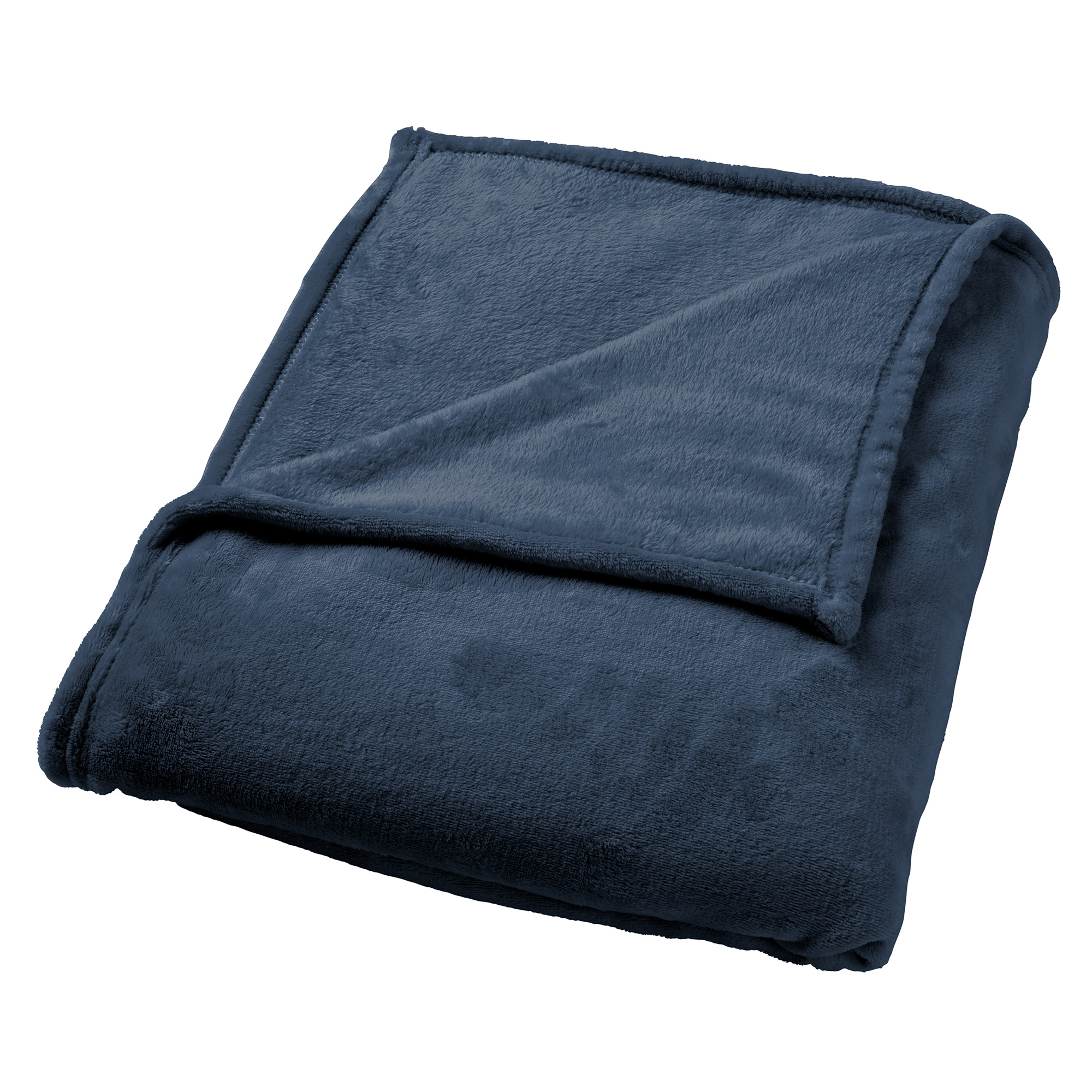CHARLIE - Plaid flannel fleece XL - 200x220 cm - Insignia Blue - blauw
