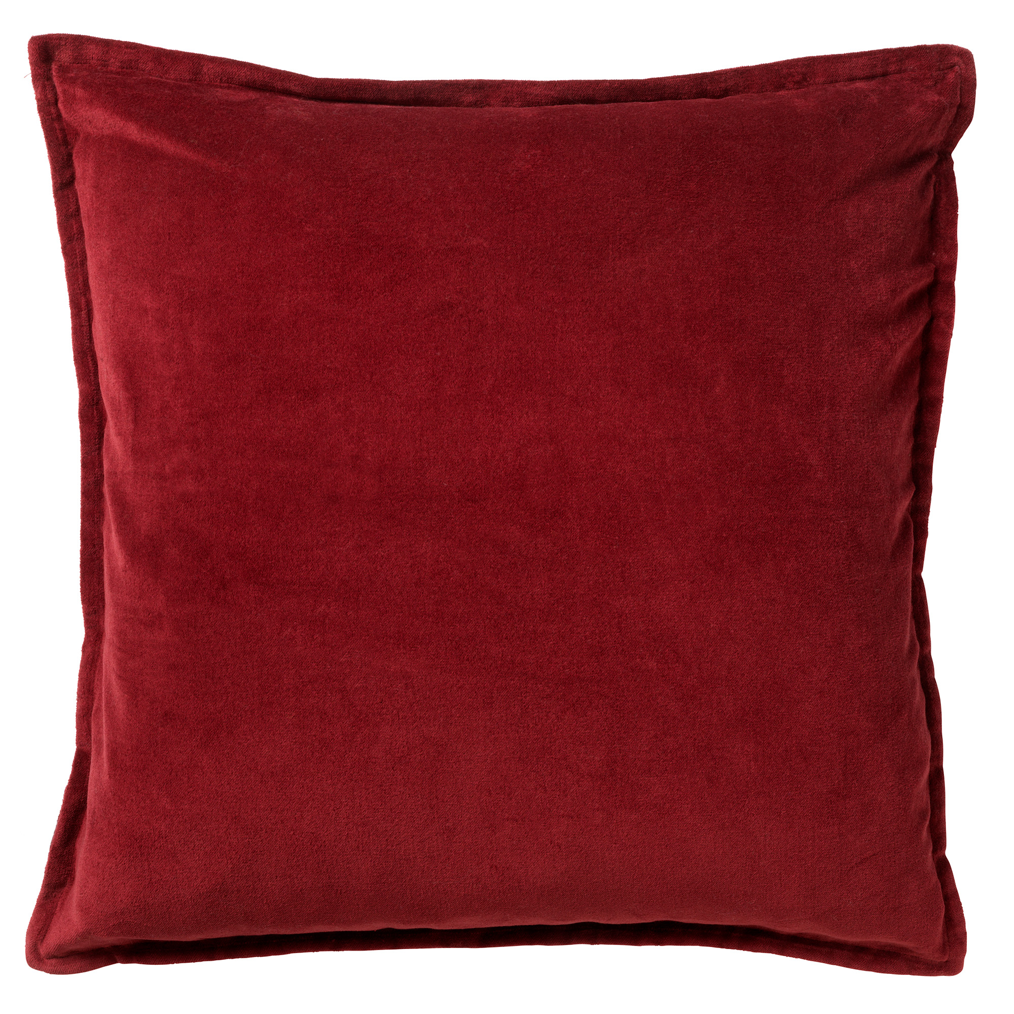 CAITH - Sierkussen katoen velvet  50x50 cm - Merlot - rood