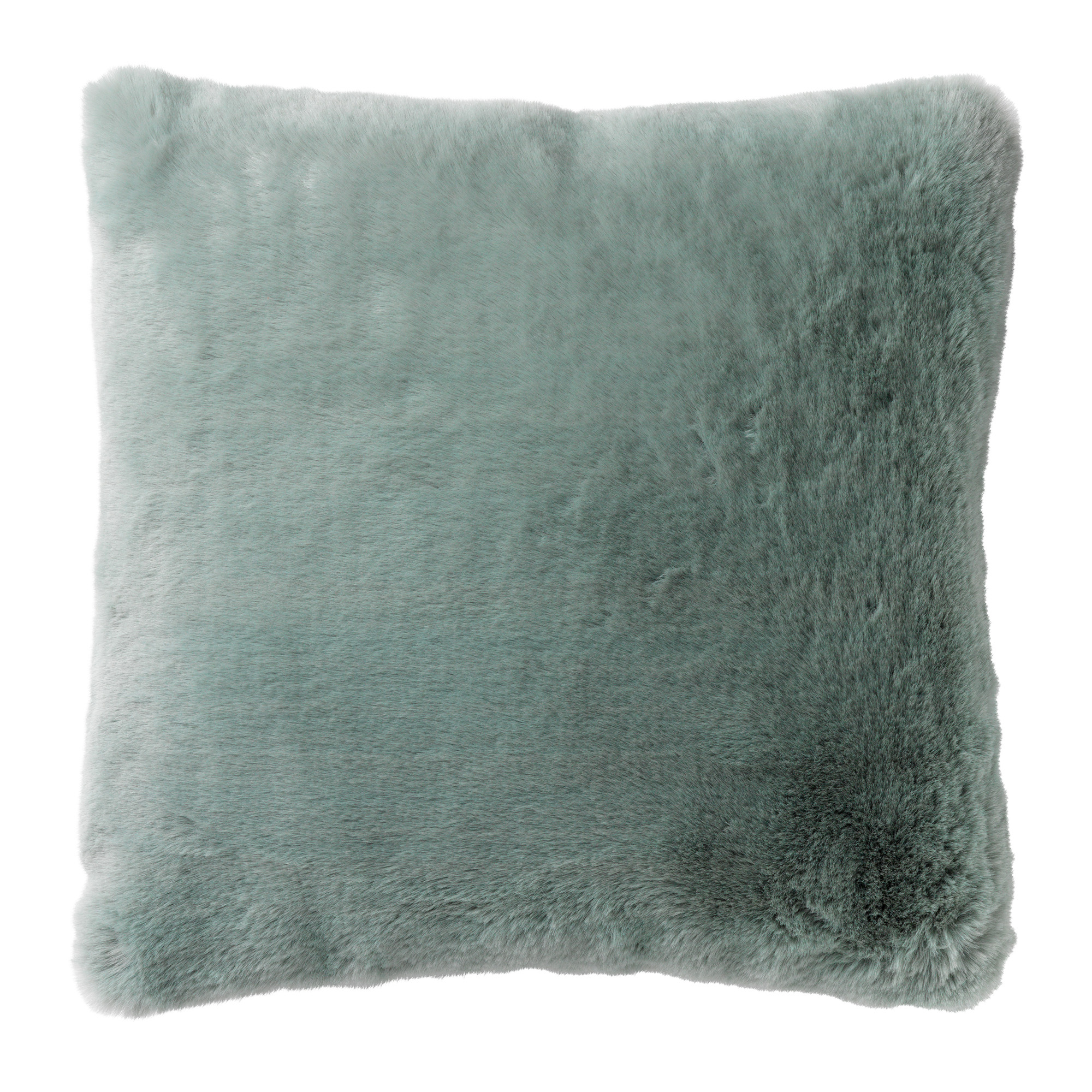 ZAYA - Coussin imitation fourrure Jadeite 45x45 cm 