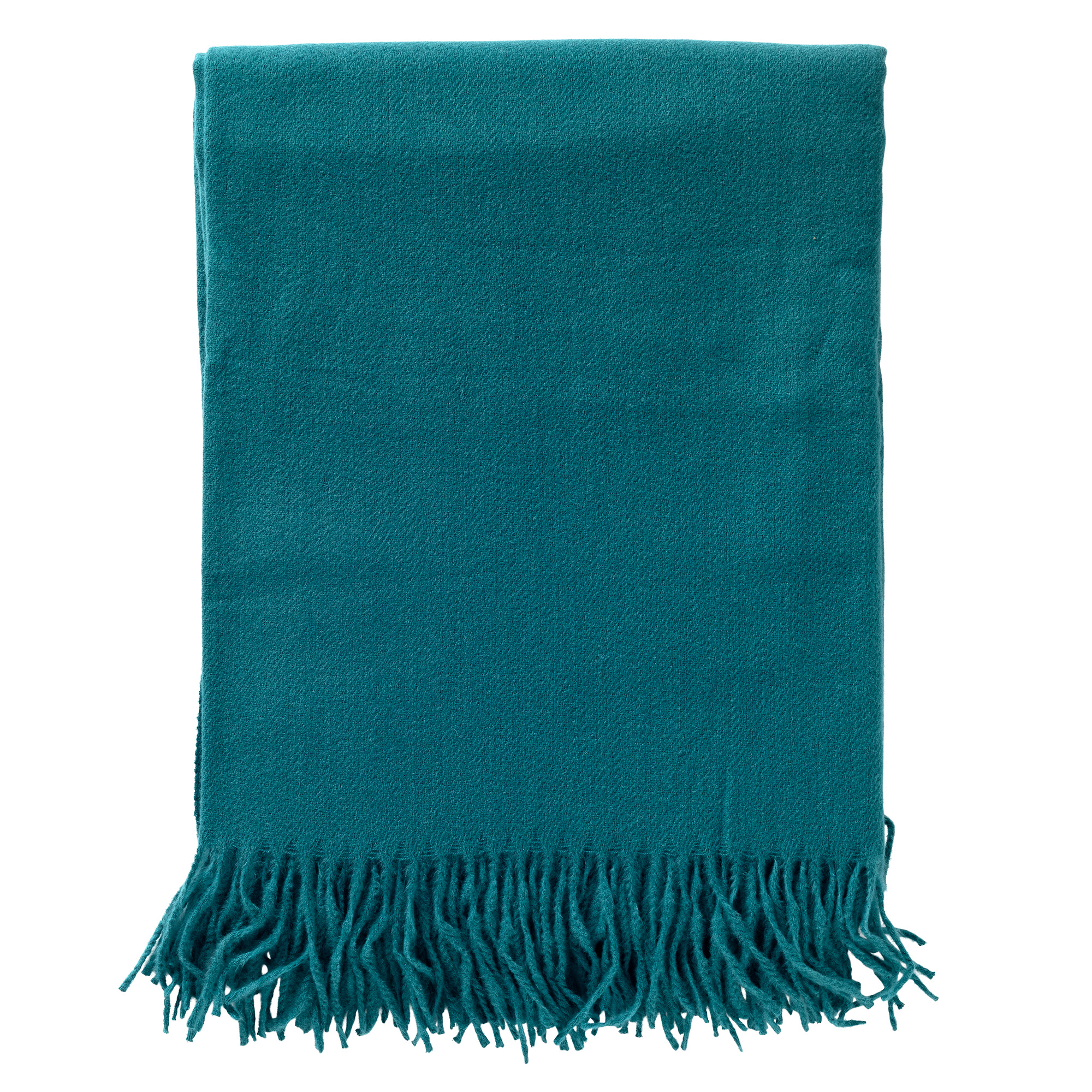 JOSE - Plaid 140x180 cm - lichtgewicht - natuurlijke look - Deep Lake - blauw
