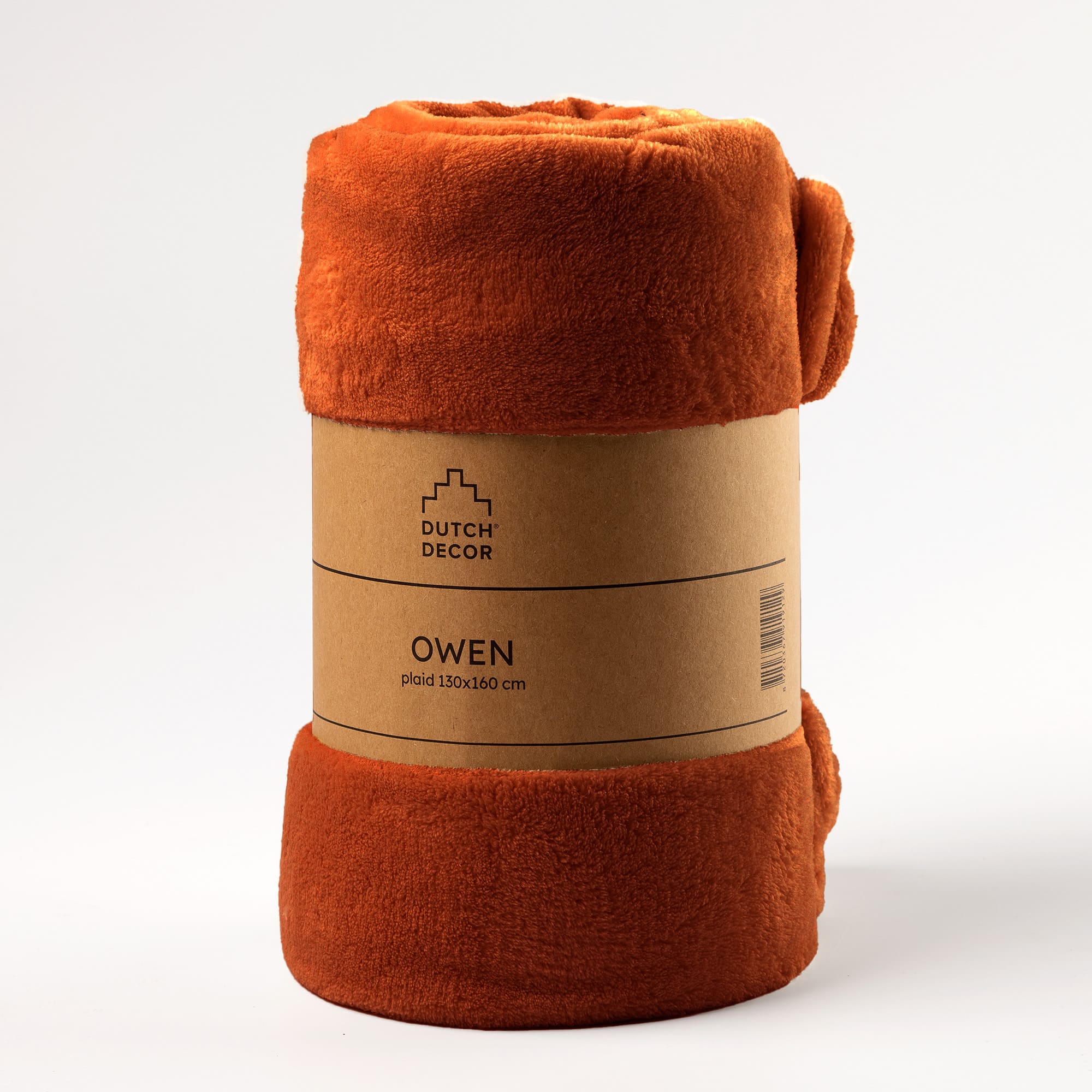 OWEN - plaid 130x160 cm - coral fleece deken - heerlijk zacht - Potters Clay - oranje OWEN - plaid 130x160 cm - coral fleece deken - heerlijk zacht - Potters Clay - oranje
