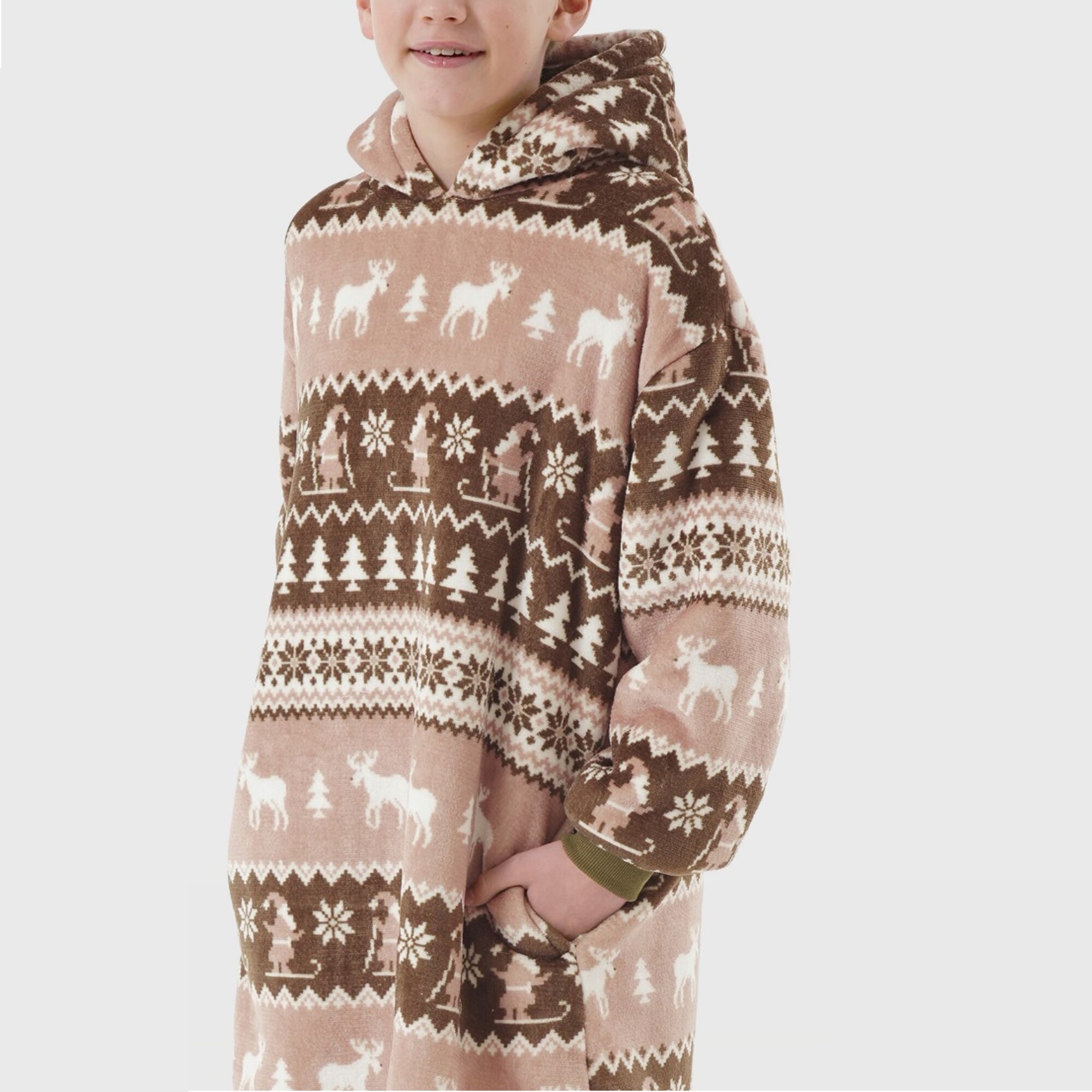 LAPLAND - hoodie 60x90 cm - tieners - XS - kerst - Military Olive - groen LAPLAND - hoodie 60x90 cm - tieners - XS - kerst - Military Olive - groen