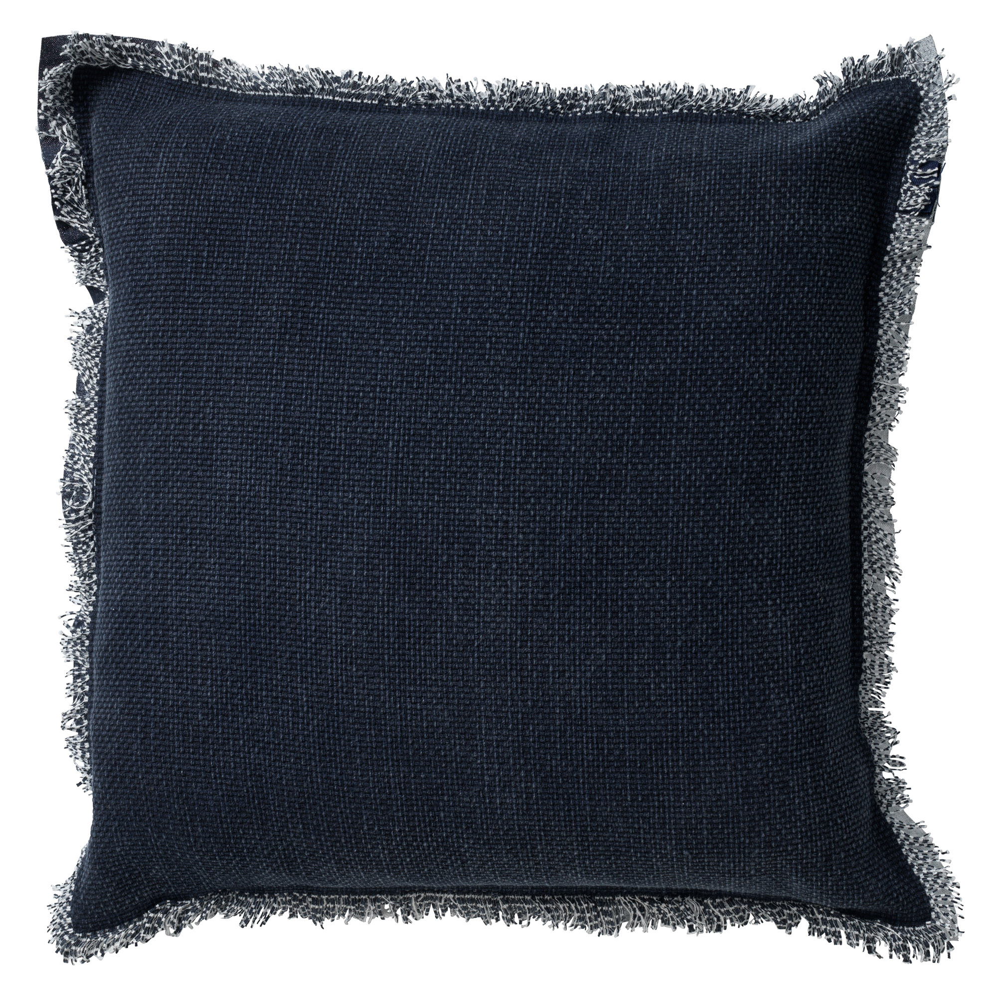 BURTO - Sierkussen van gewassen katoen Insignia Blue 60x60 cm - blauw