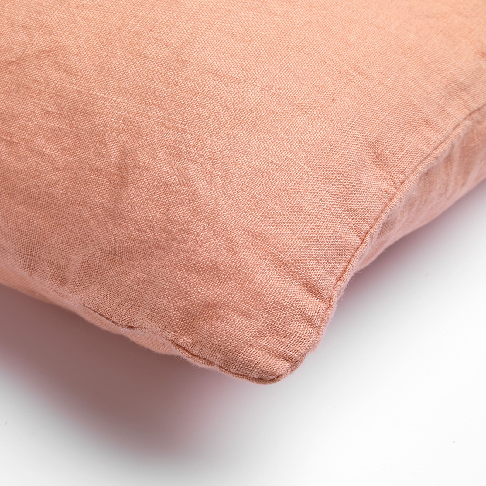 LINN - Sierkussen 45x45 cm - 100% linnen - effen kleur - Muted Clay - roze