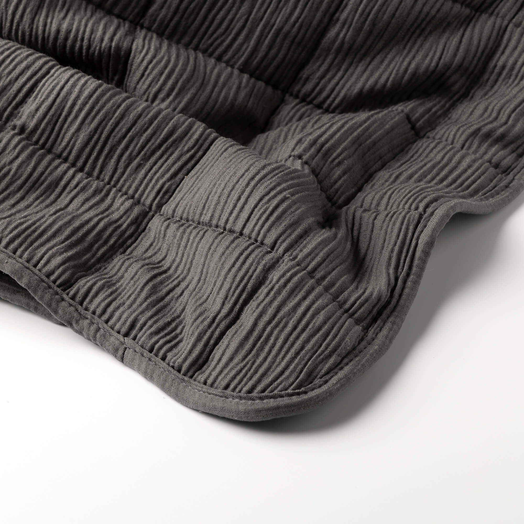 REZA - Bedsprei 240x260 cm - Charcoal Gray - antraciet