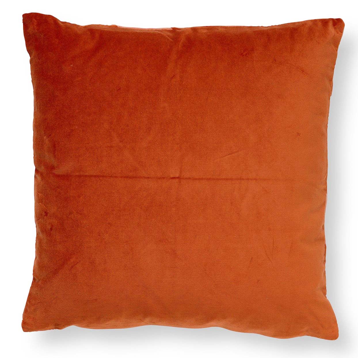 PEBBE - Sierkussen velvet 45x45 cm - potters clay - oranje - roze - strepen - color blocking PEBBE - Sierkussen velvet 45x45 cm - potters clay - oranje - roze - strepen - color blocking