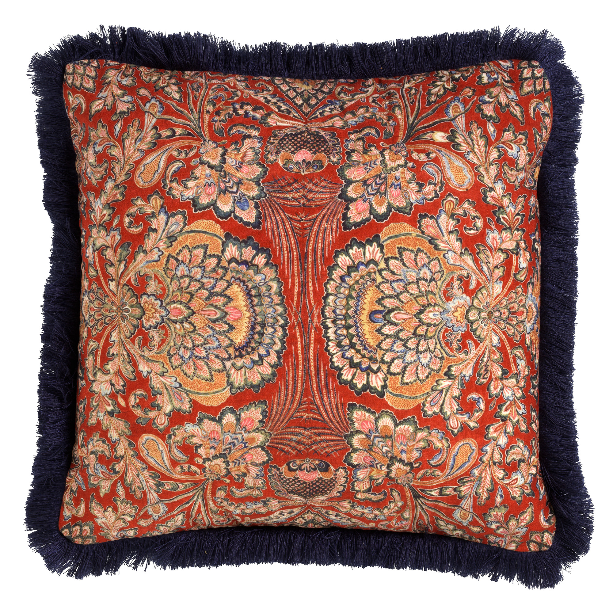 JONA - Sierkussen met patroon 45x45 cm Insignia Blue - blauw