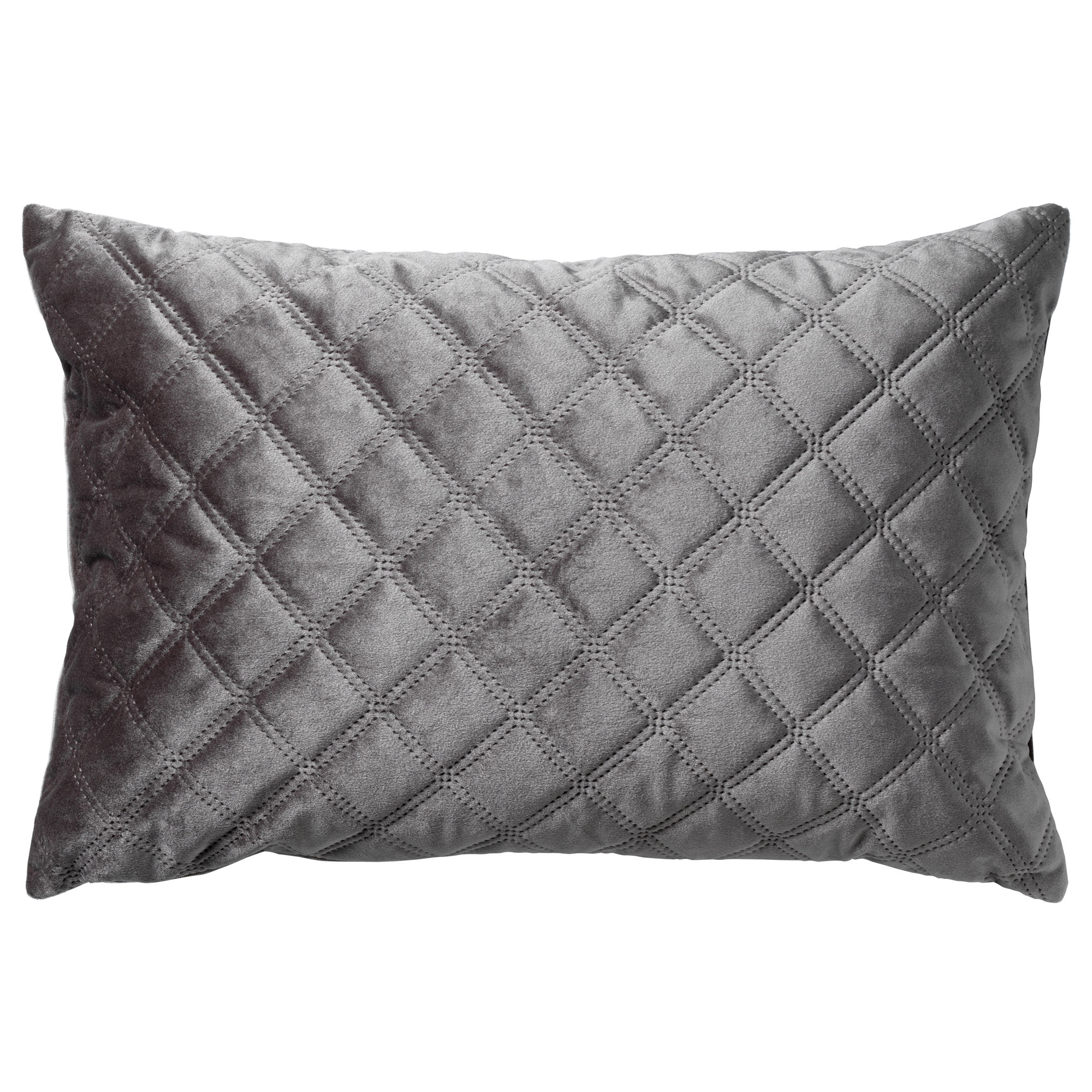 NIELS - Kussenhoes velvet Charcoal Grey 40x60 cm - grijs