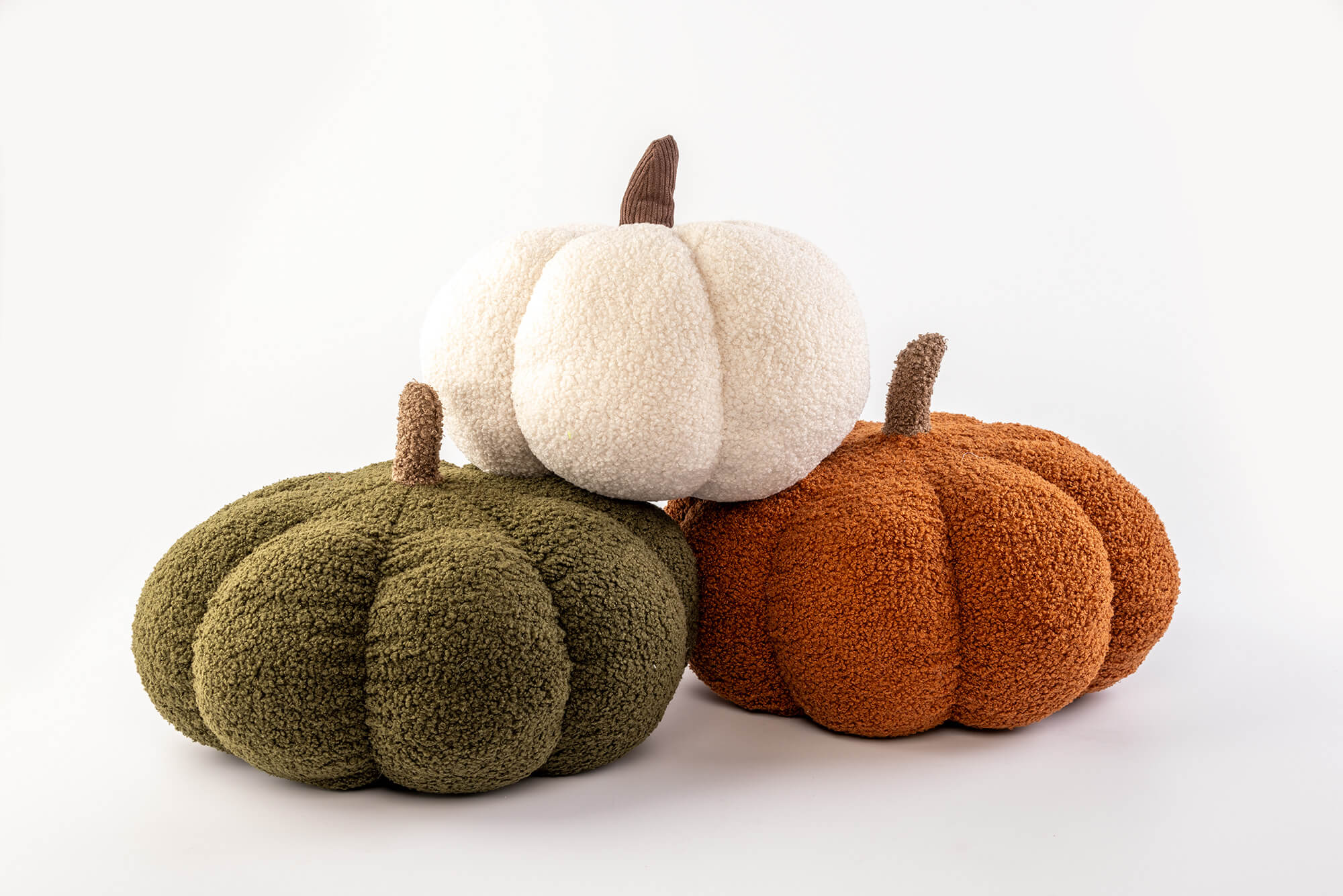 PUMPKIN - Sierkussen Ø30 cm pompoen - wit
