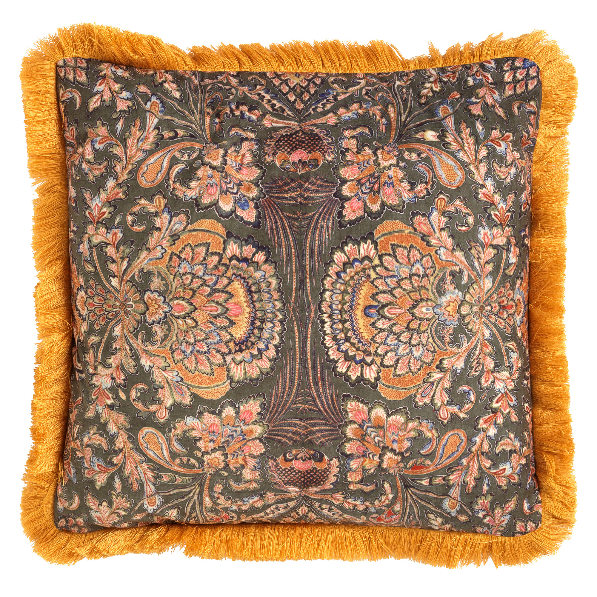 JONA - Sierkussen met patroon 45x45 cm Golden Glow - geel