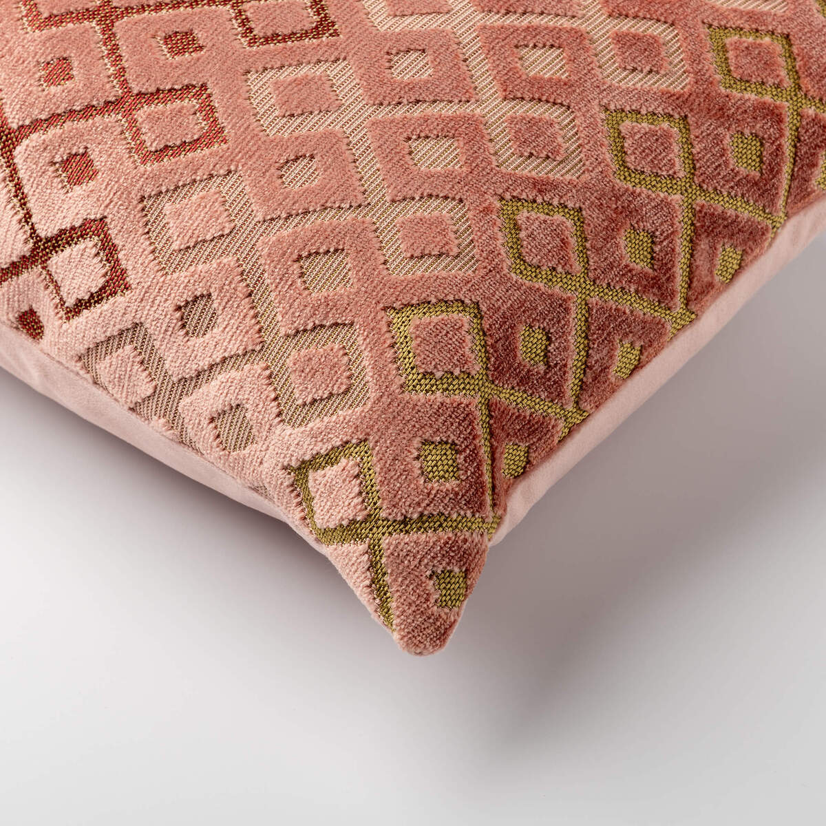 VITA - sierkussen 30x50 cm - geometrisch - Rose Tan - roze