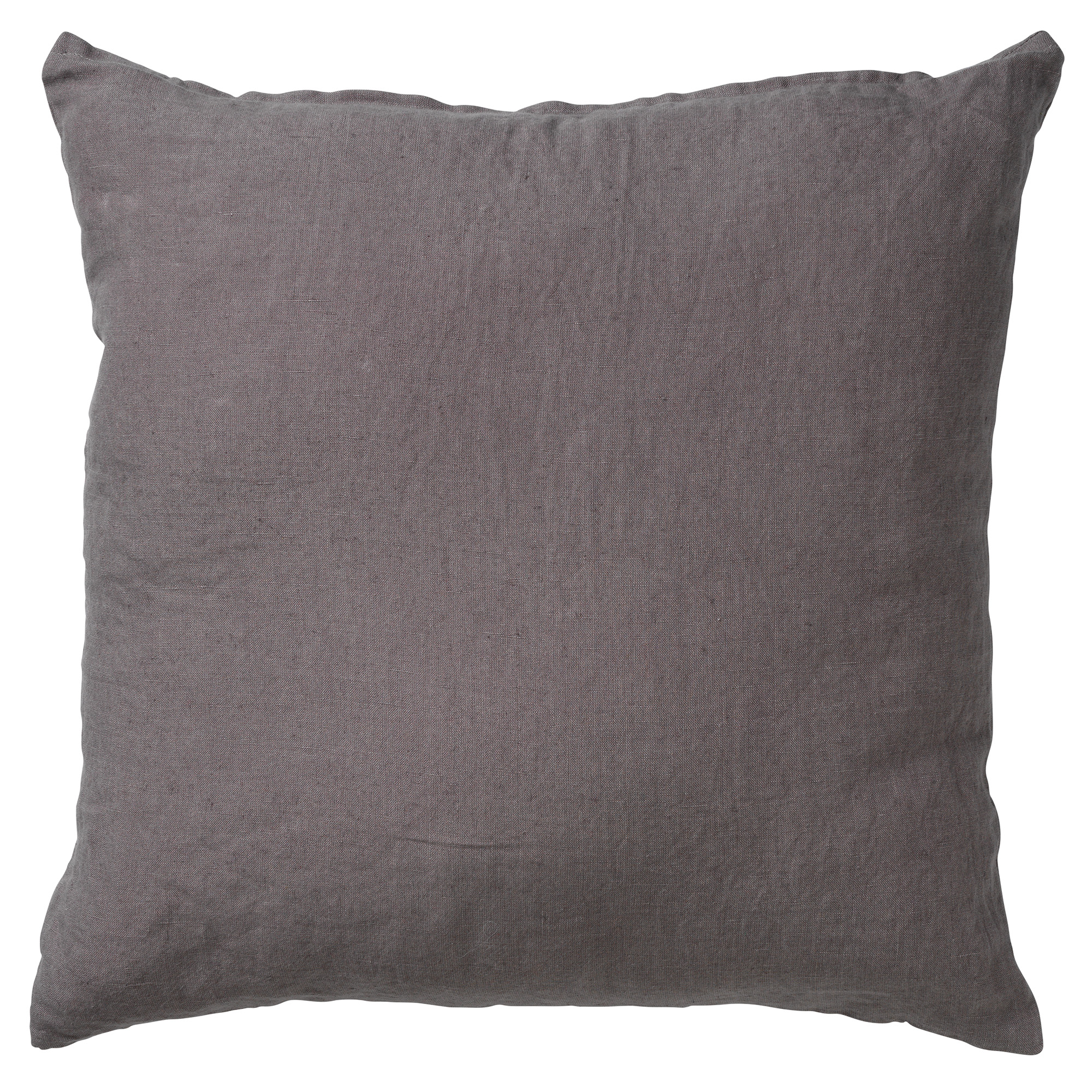 LINN - Kussenhoes 45x45 cm - 100% linnen - effen kleur - Charcoal Gray - antraciet