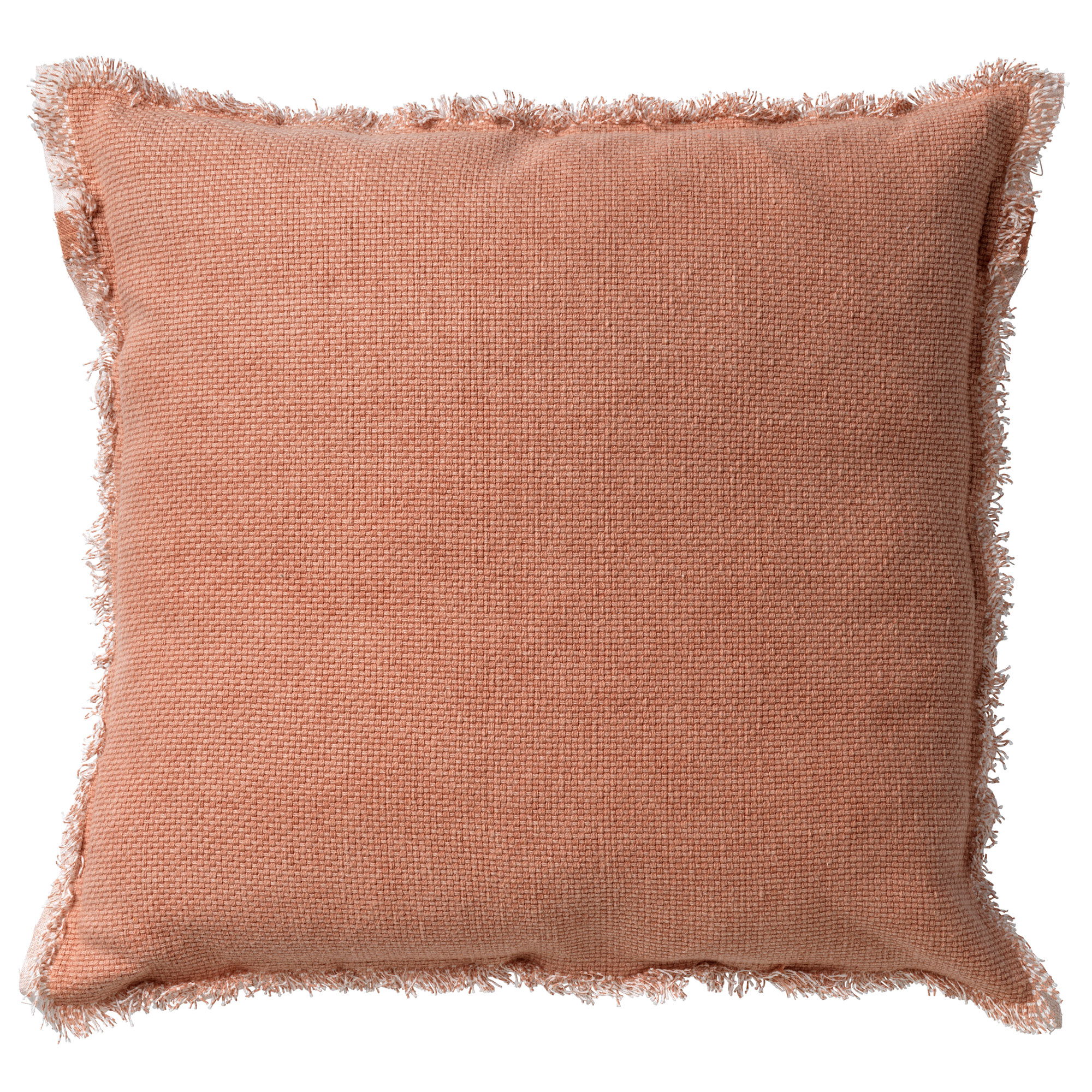 BURTO - Sierkussen 60x60 cm - gewassen katoen - Muted Clay - roze