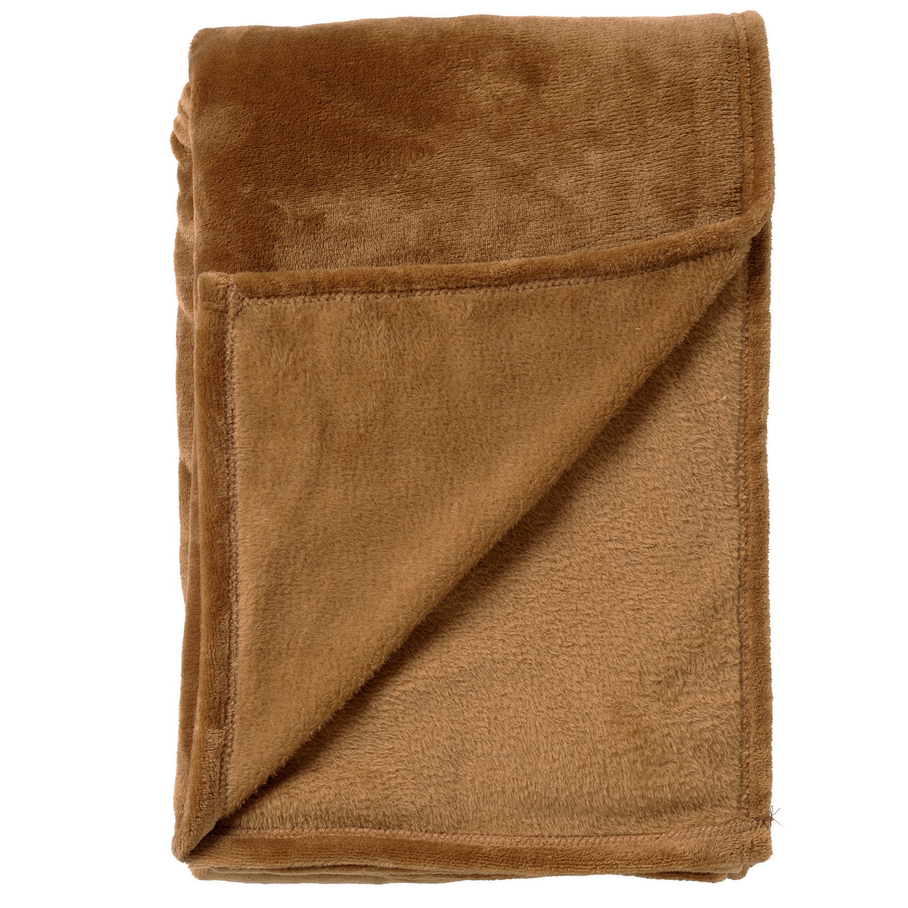 BILLY - Plaid 150x200 cm - flannel fleece - superzacht - Tobacco Brown - bruin