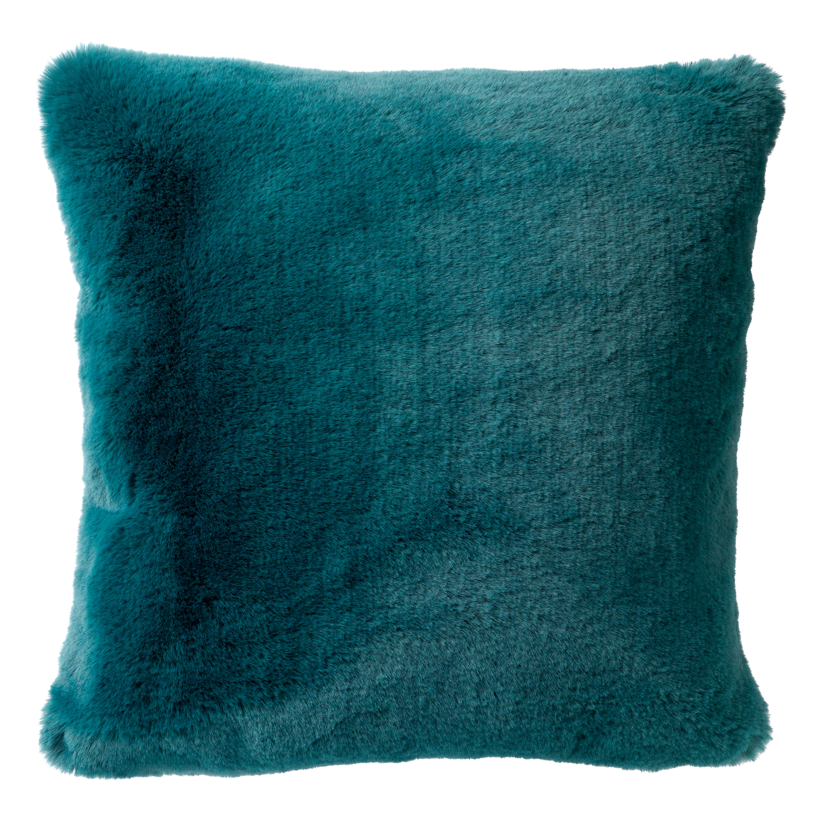 ZAYA - Sierkussen 45x45 cm - bontlook - effen kleur - Galapagos Green - groen