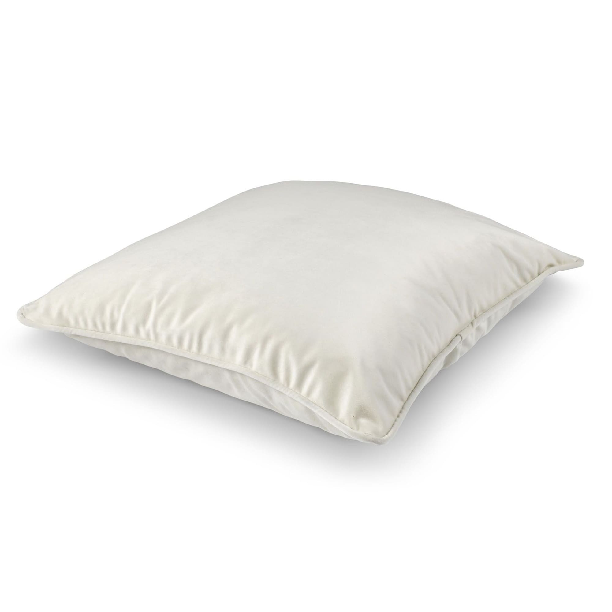 FINN - Kussenhoes 45x45 cm - velvet - effen kleur - Snow White - wit