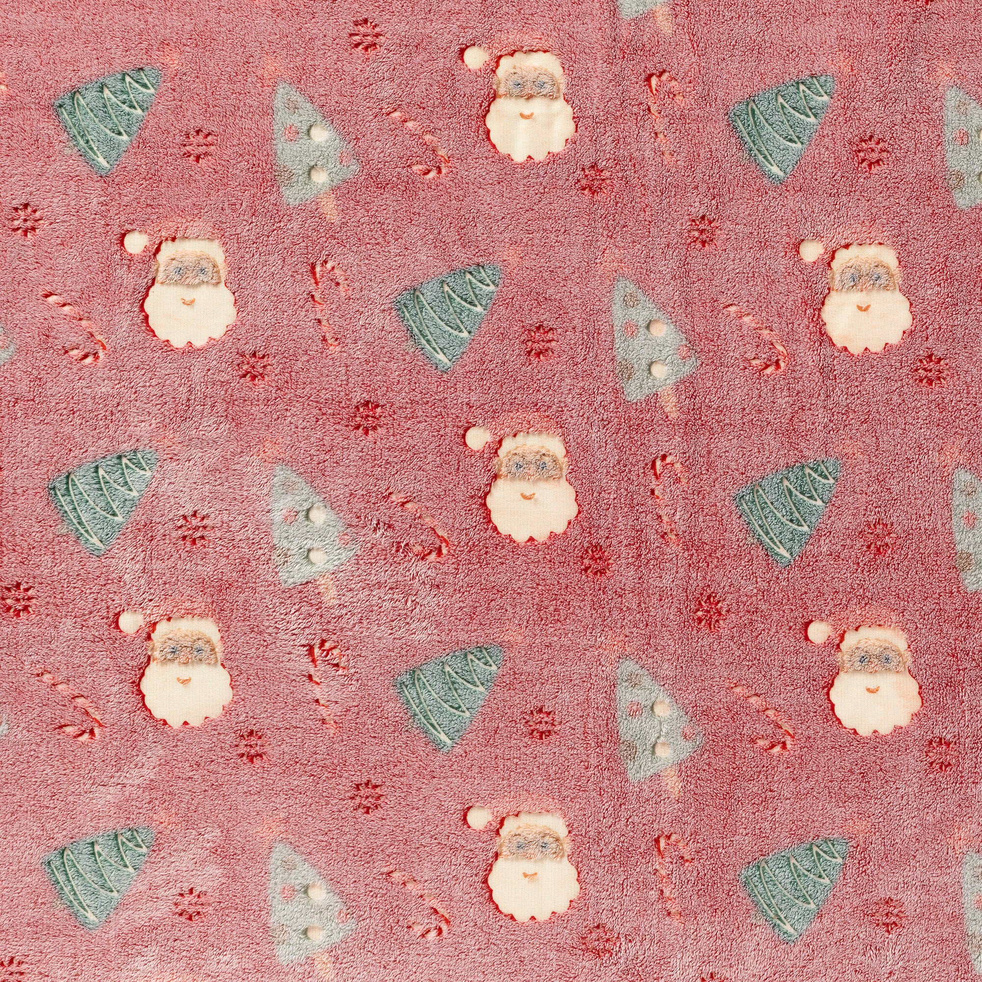 CHRISTMAS GLOW   plaid 140x180 cm - glow-in-the-dark - kerst - Barbados Cherry - rood