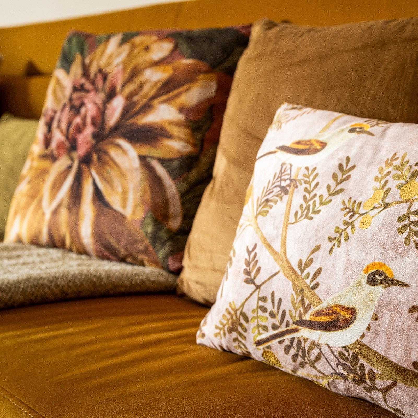 BIRDY - Cushion 30x50 cm - Muted Clay - pink - multicolour