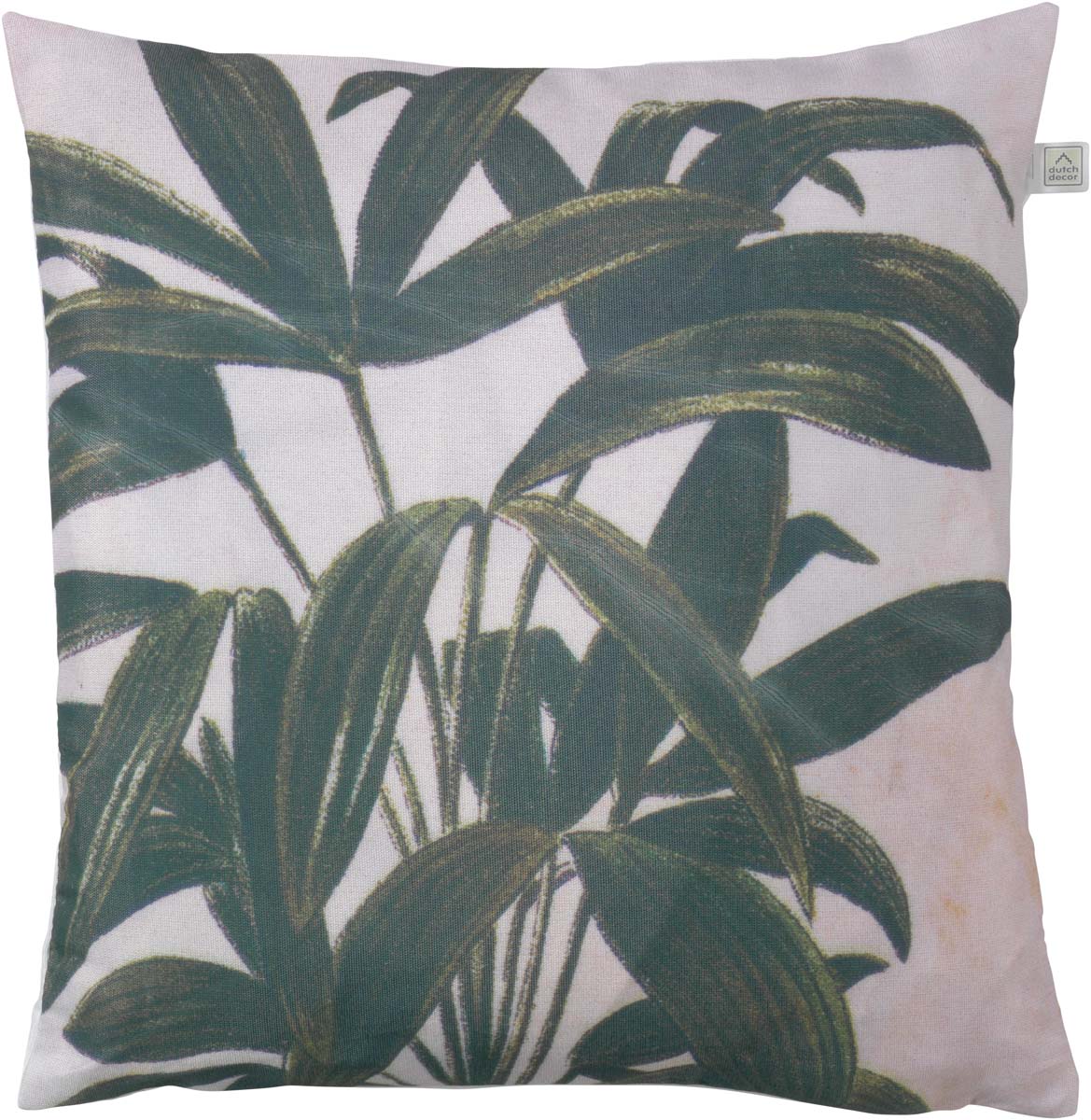 LUNA - Kussenhoes 45x45 - wit / beige - botanisch