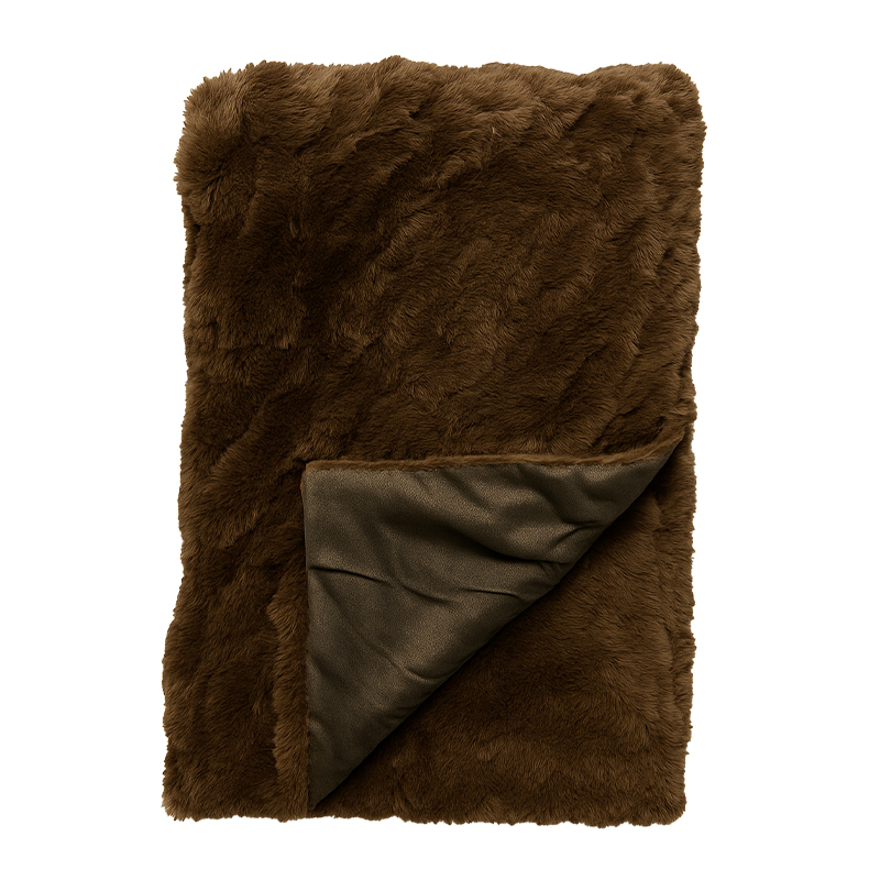 NOVIN - plaid 130x160 cm - Sepia - bruin