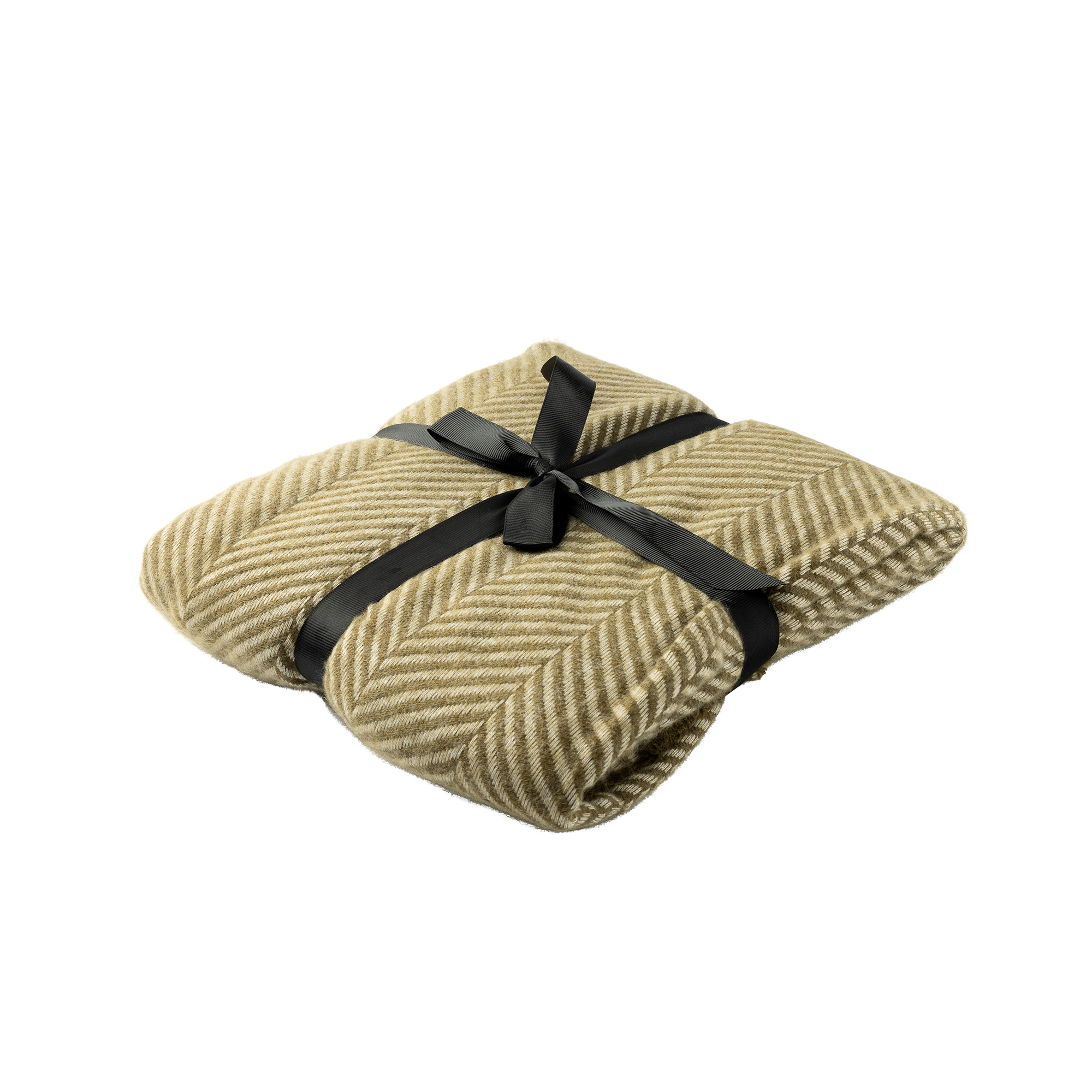 JOSEFIEN - Plaid 140x180 cm - lichtgewicht - zigzag patroon - Military Olive - groen