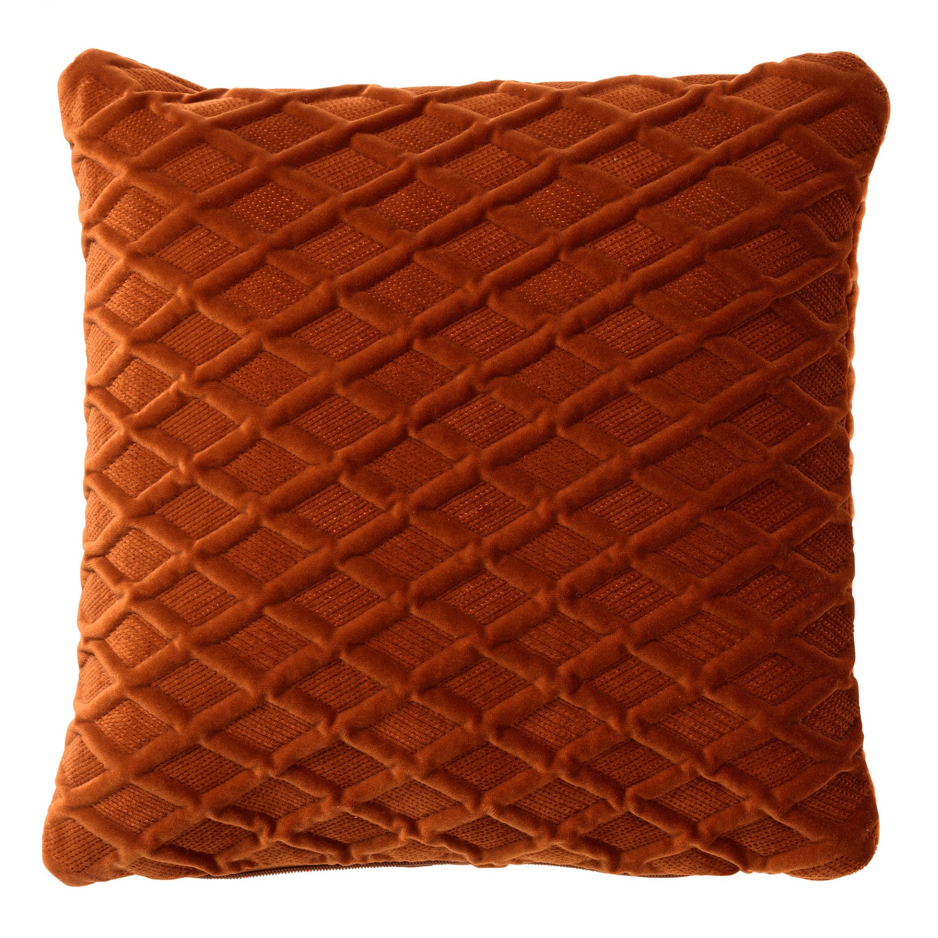 ANTOINETTE | Sierkussen |  45x45 cm Potters Clay | Oranje | Hoii |  met GRS verenvulling