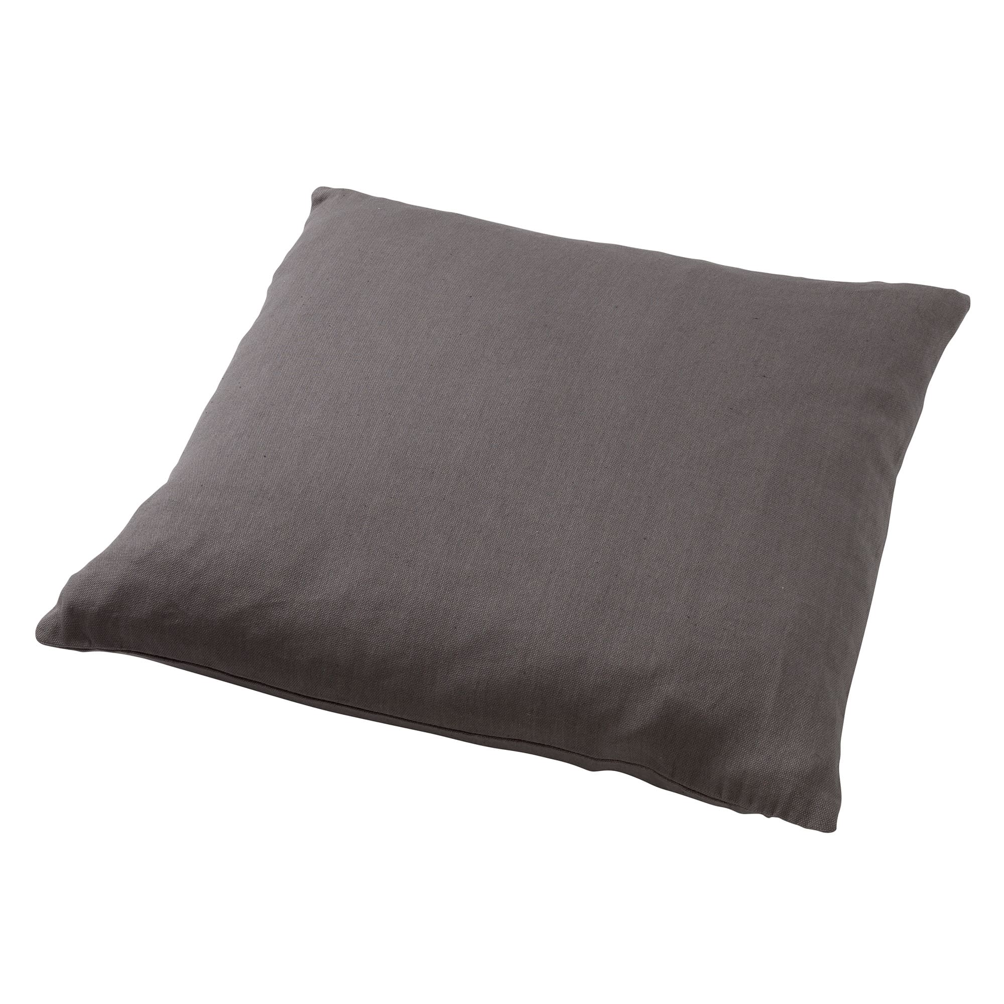 JAMES - Sierkussen 45x45 cm - duurzaam katoen – effen kleur - Charcoal Gray - antraciet
