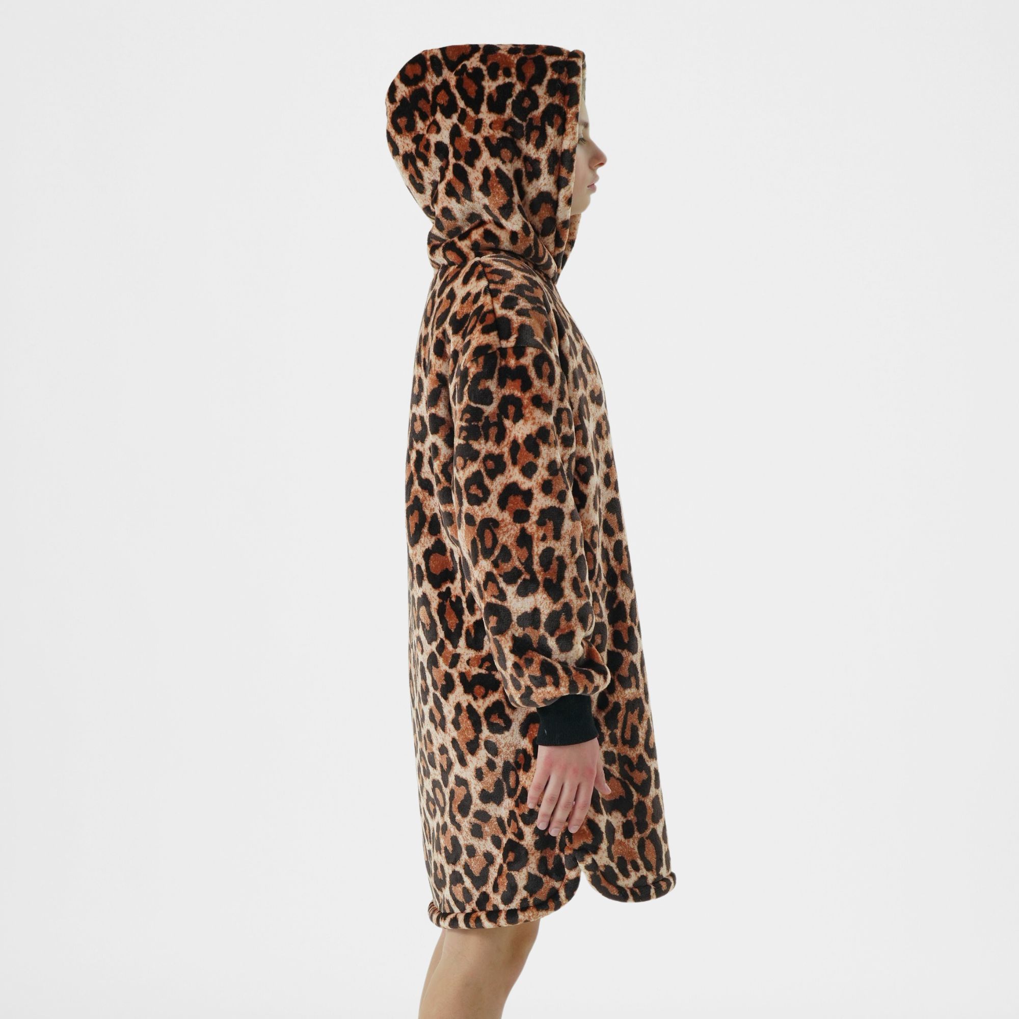 CHEETAH - hoodie 60x90 cm - tienermeisjes - dierenprint - Tobacco Brown - bruin