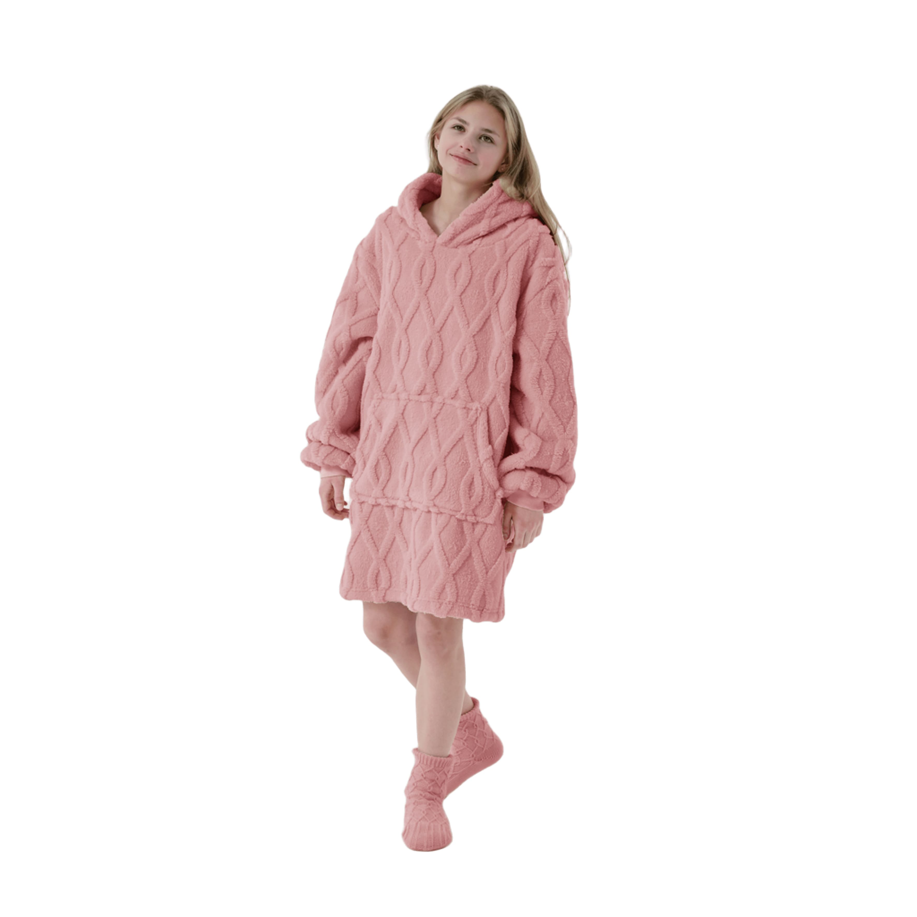 ROSETTA - hoodie 60x90 cm - tieners - Rose Tan - roze