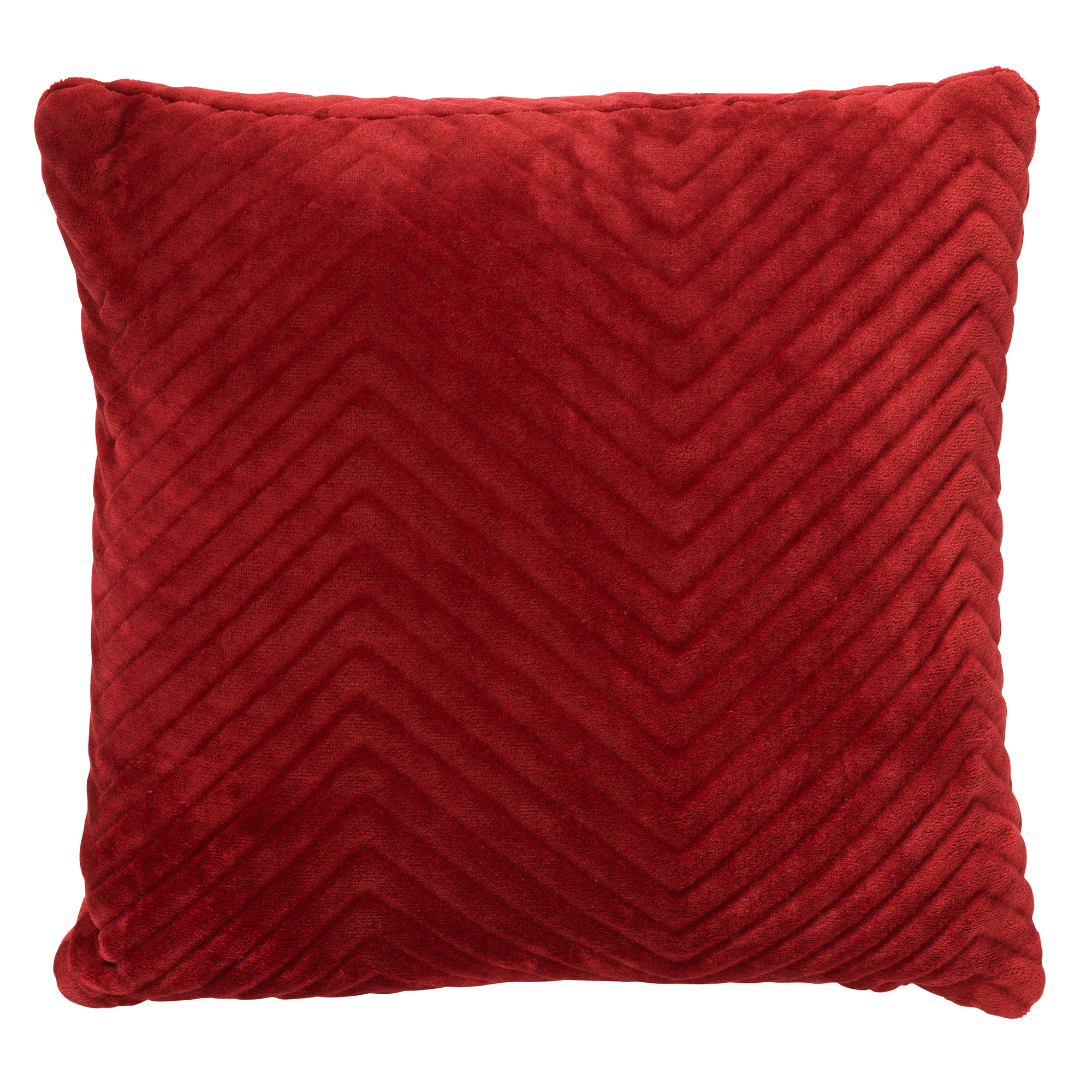 ZICO - Sierkussen zigzag 45x45 cm Merlot - rood - superzacht