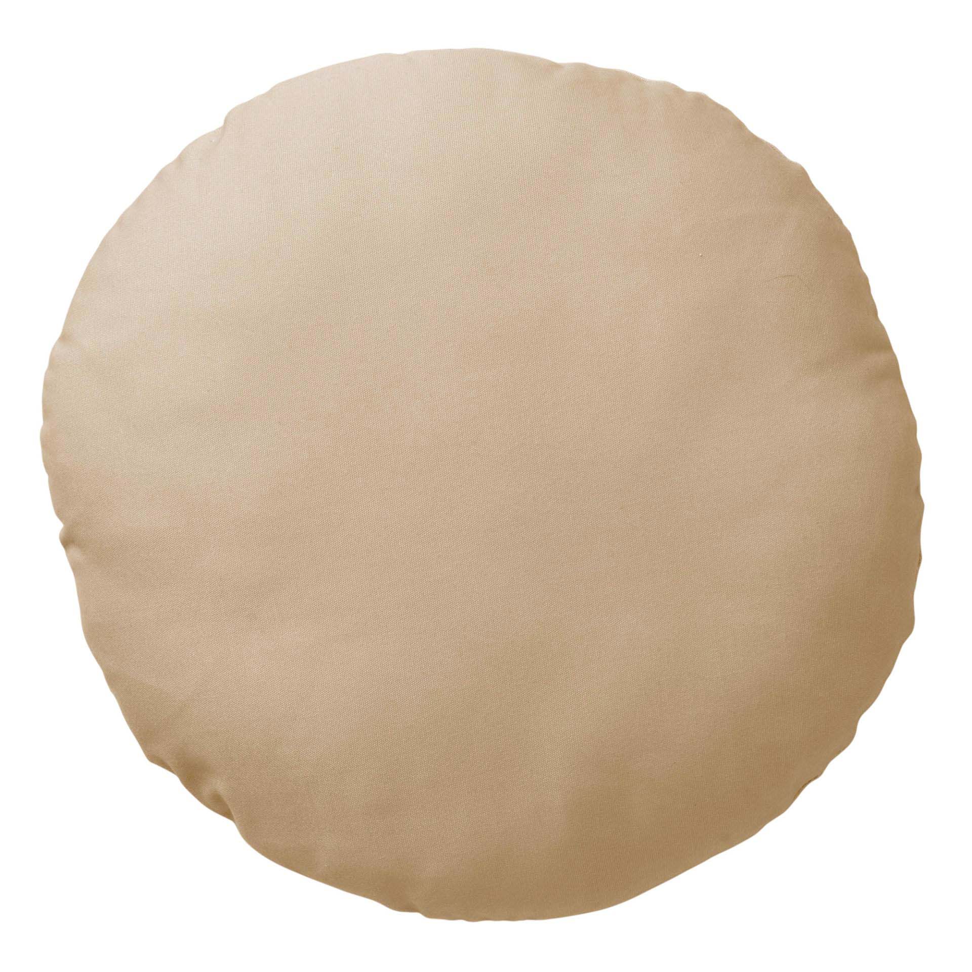 SOL - Sierkussen rond outdoor 40 cm Pumice Stone - waterafstotend en uv-bestendig - beige