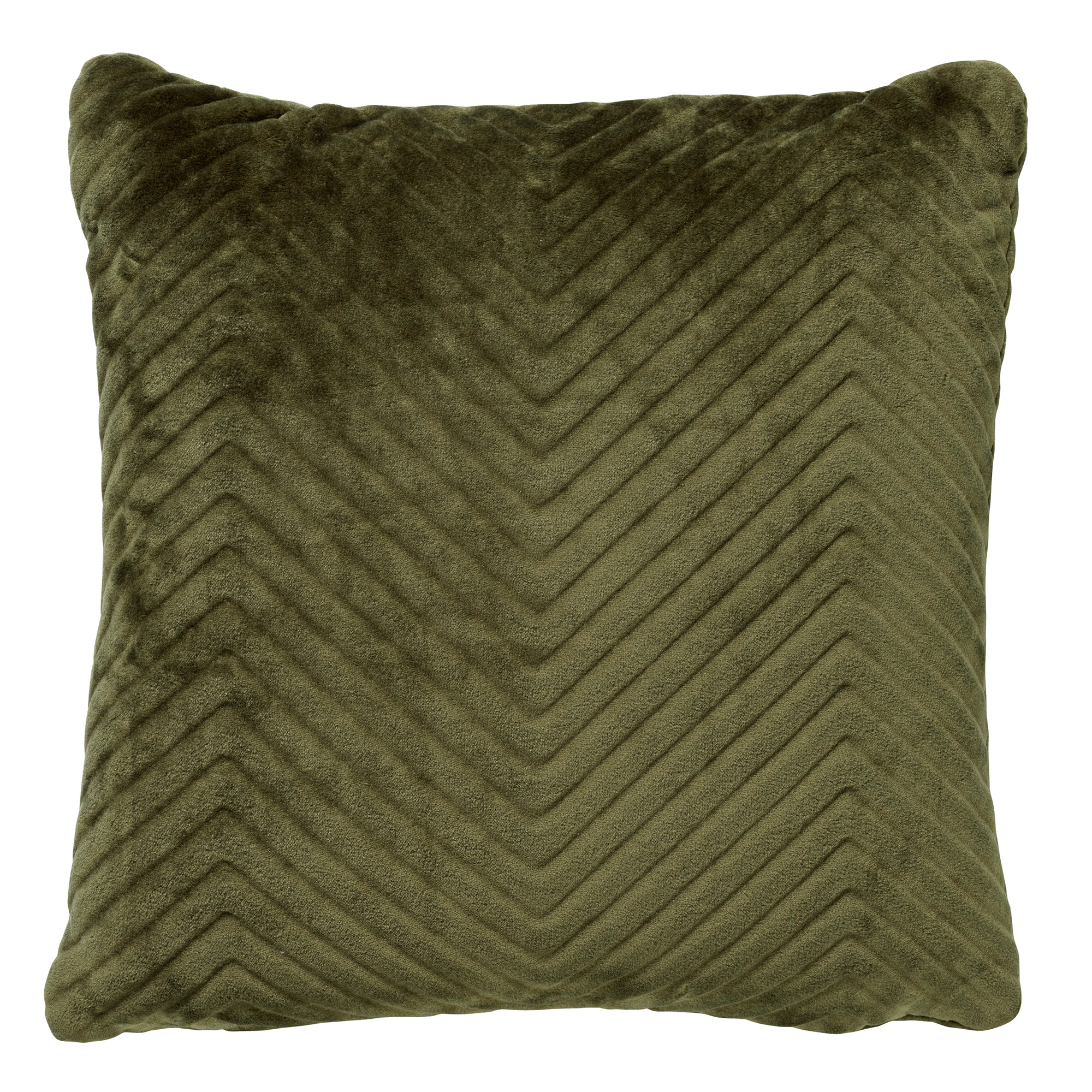 ZICO - Sierkussen zigzag 45x45 cm Chive - groen - superzacht