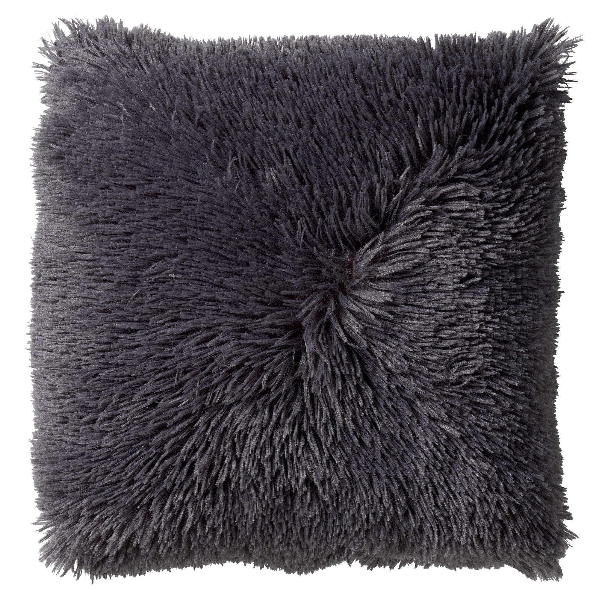 FLUFFY - Kussenhoes 60x60 cm - superzacht - XL kussensloop - Charcoal Gray - antraciet