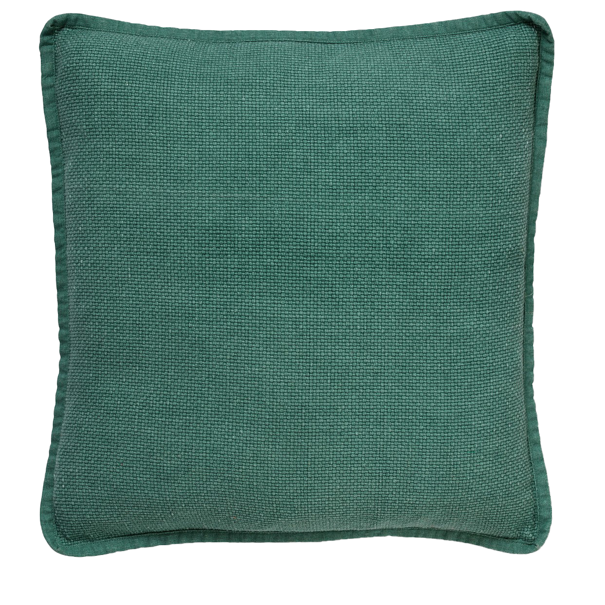 BOWIE - Sierkussen 45x45 cm - van gewassen katoen - Sagebrush Green - groen