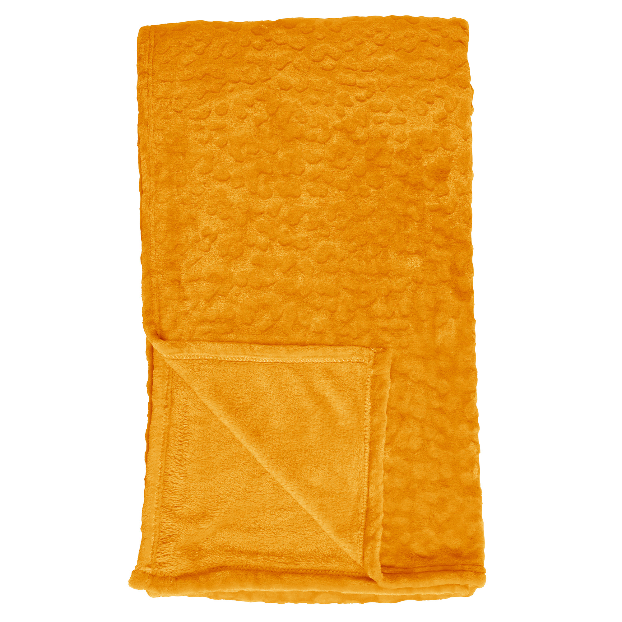 CHESTER - Plaid van fleece 150x200 cm Golden Glow - geel