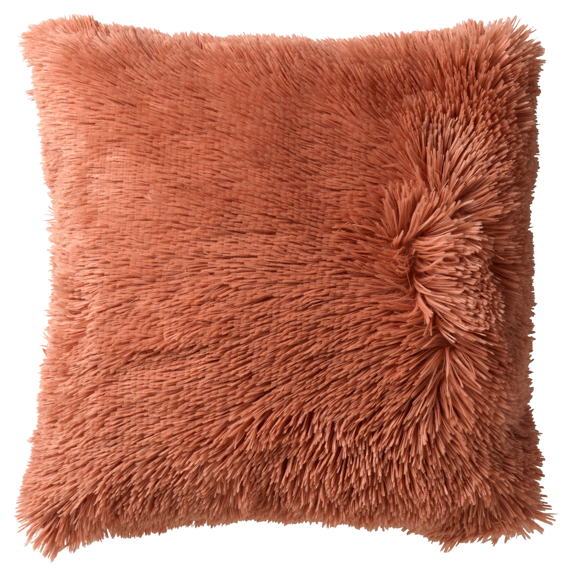 FLUFFY - Kussenhoes 45x45 cm - superzacht - effen kleur - Muted Clay - roze