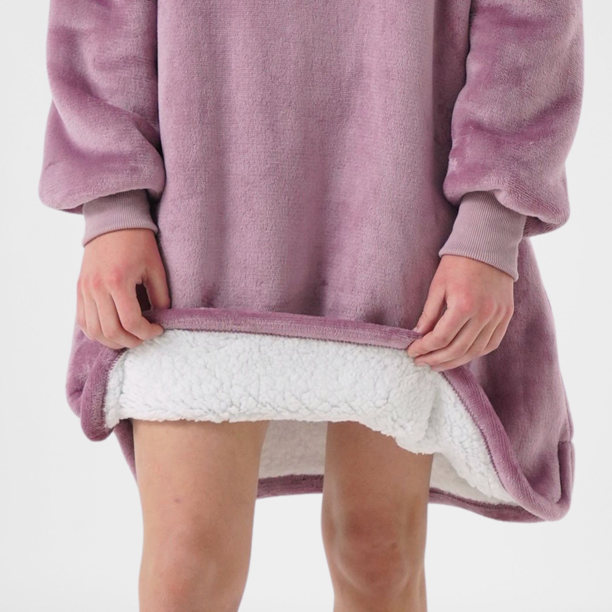 FEM - hoodie 60x90 cm - tienermeisjes - hoodie deken - Dusky Orchid - paars