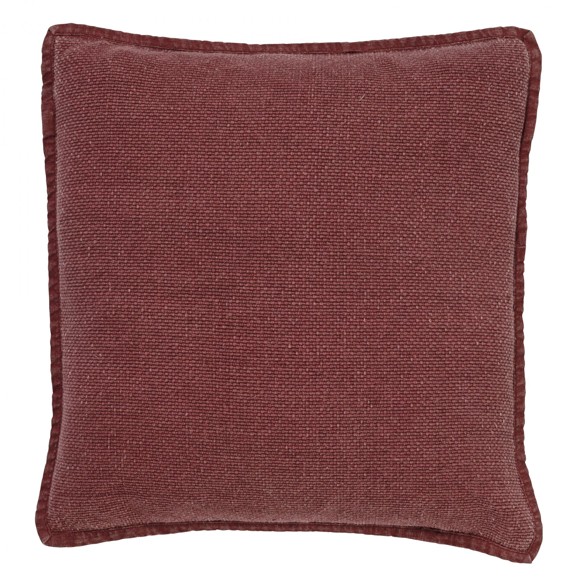 BOWIE - Sierkussen van gewassen katoen Merlot 45x45 cm - rood