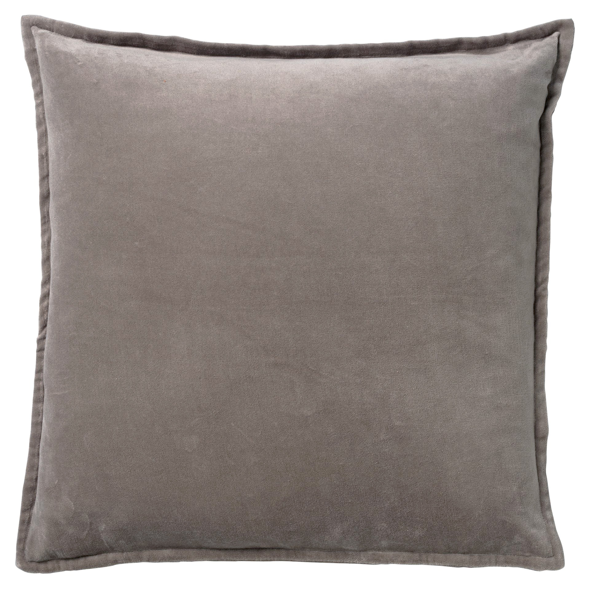 CAITH - Sierkussen velvet 100% katoen 50x50 cm - Driftwood - taupe