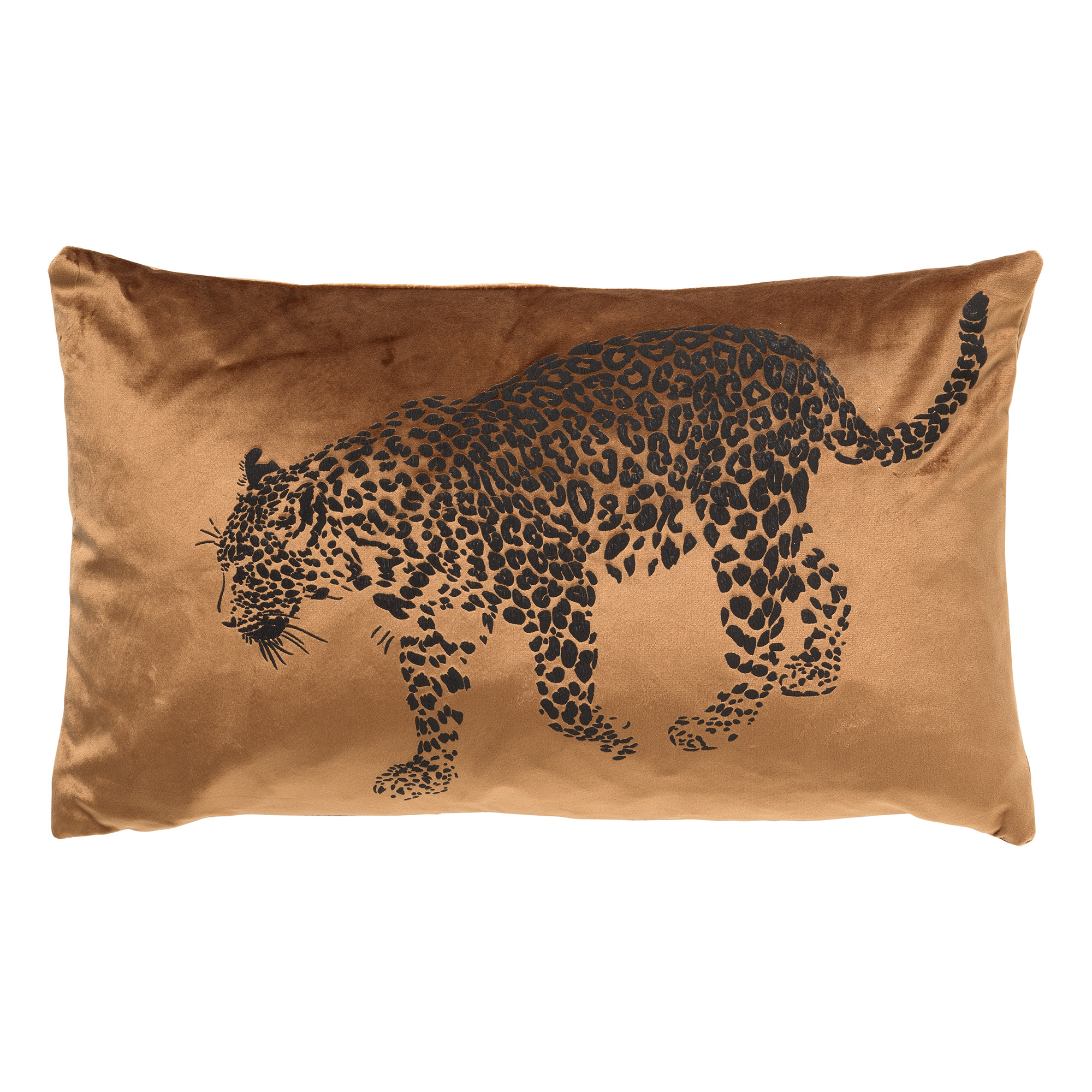 SULA - Sierkussen met dierenprint 30x50 cm Tobacco Brown - bruin