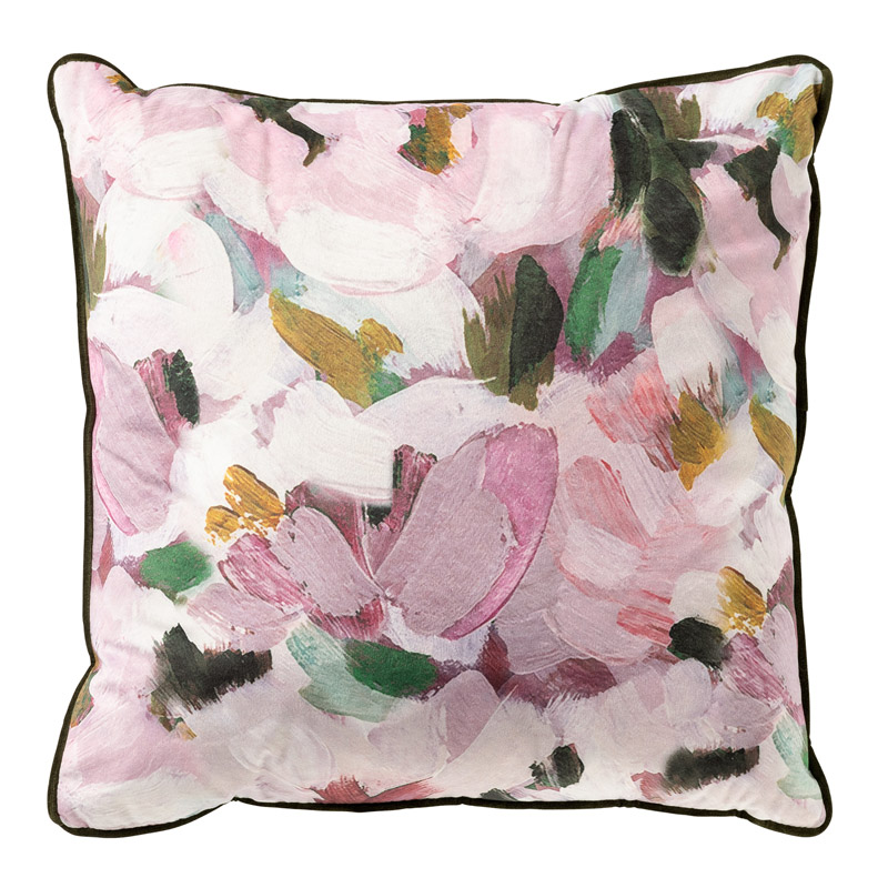 LILIANNE - Sierkussen 45x45 cm - gestileerde bloemenprint - Antler - multicolor