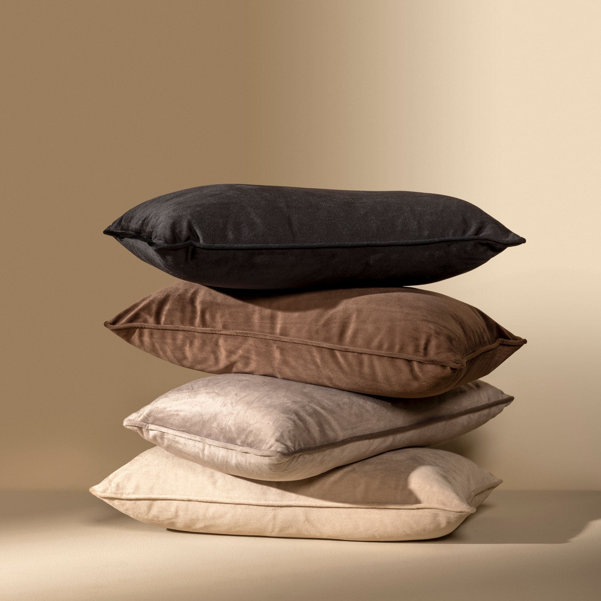 FINN - Sierkussen 30x50 cm - velvet - lendekussen - Driftwood - taupe