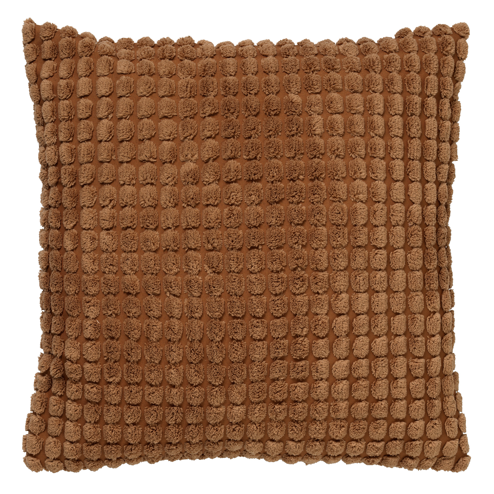 ROME - Sierkussen 45x45 cm - 100% polyester - effen kleur - Tobacco Brown - bruin