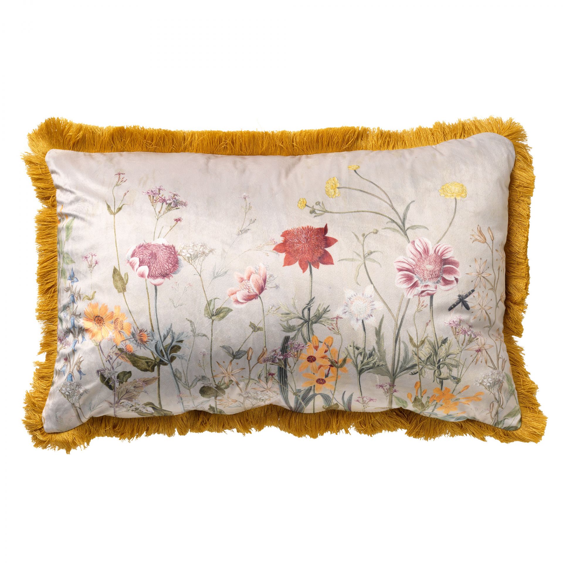 POSSY - Sierkussen met bloemenpatroon 40x60 cm Golden Glow - geel