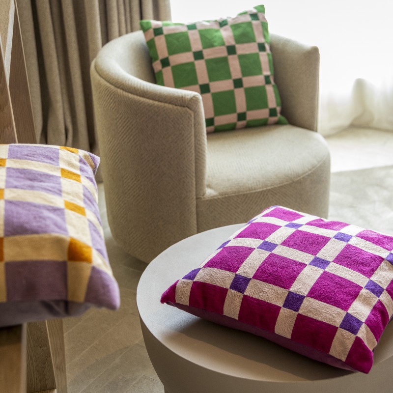 BLOCKS - sierkussen 45x45 cm - Deep Lavender - paars
