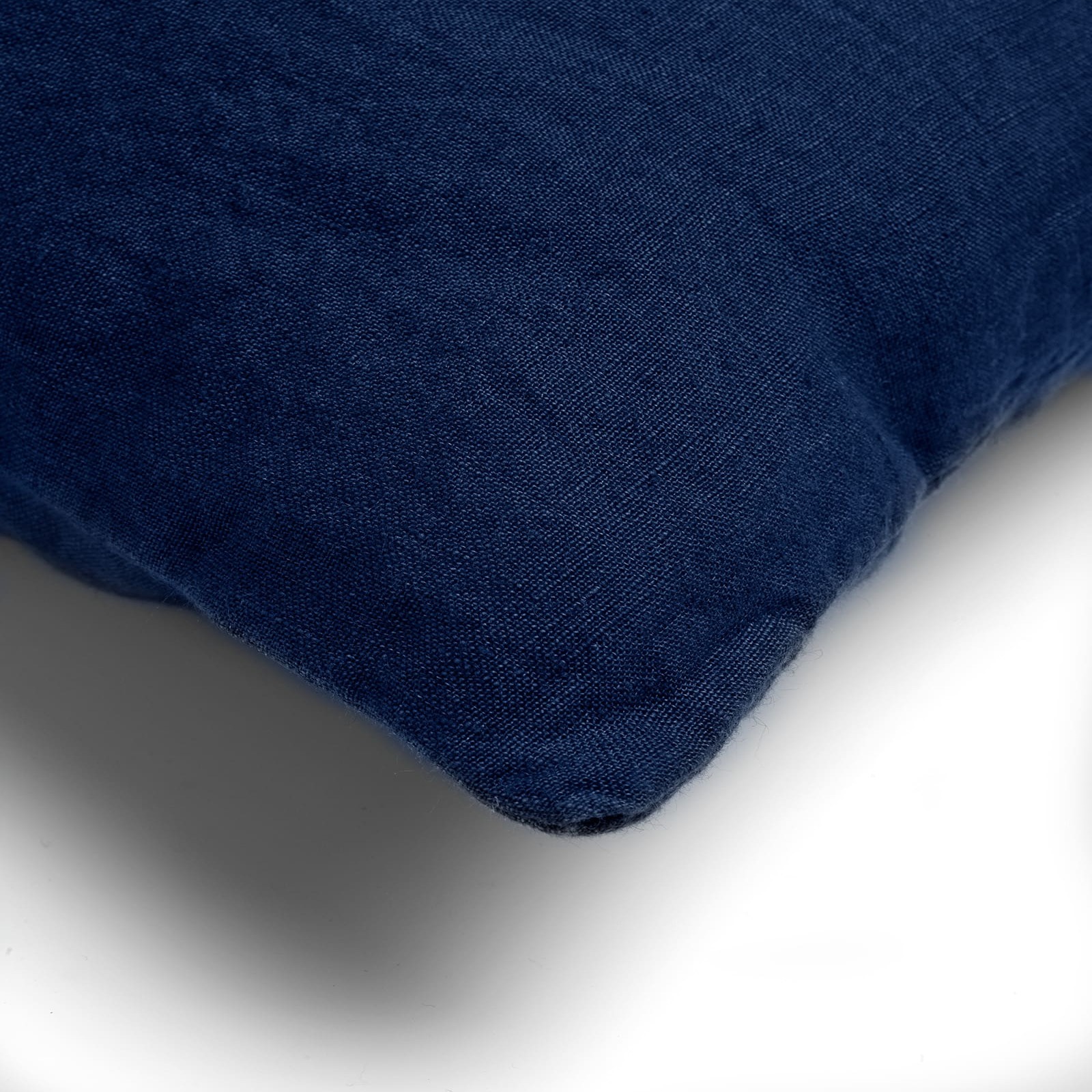 LINN - Sierkussen 45x45 cm - 100% linnen - effen kleur - Insignia Blue - donkerblauw